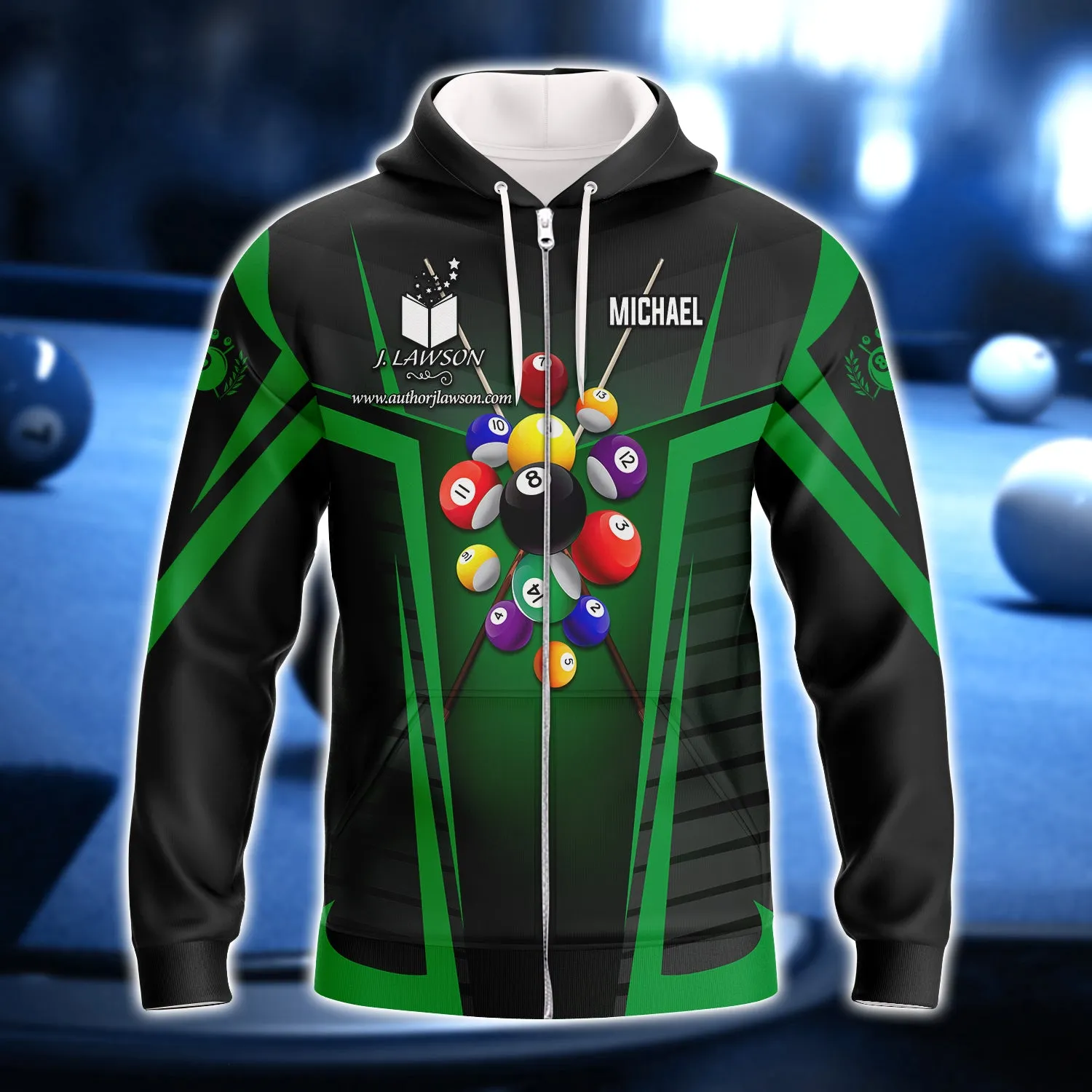 MICHAEL MATTINGLY, The Wrecking Krew Team In Green Billard Balls 3D Shirt - QB95