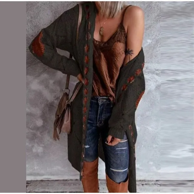 Mid-length hoodies Cardigan