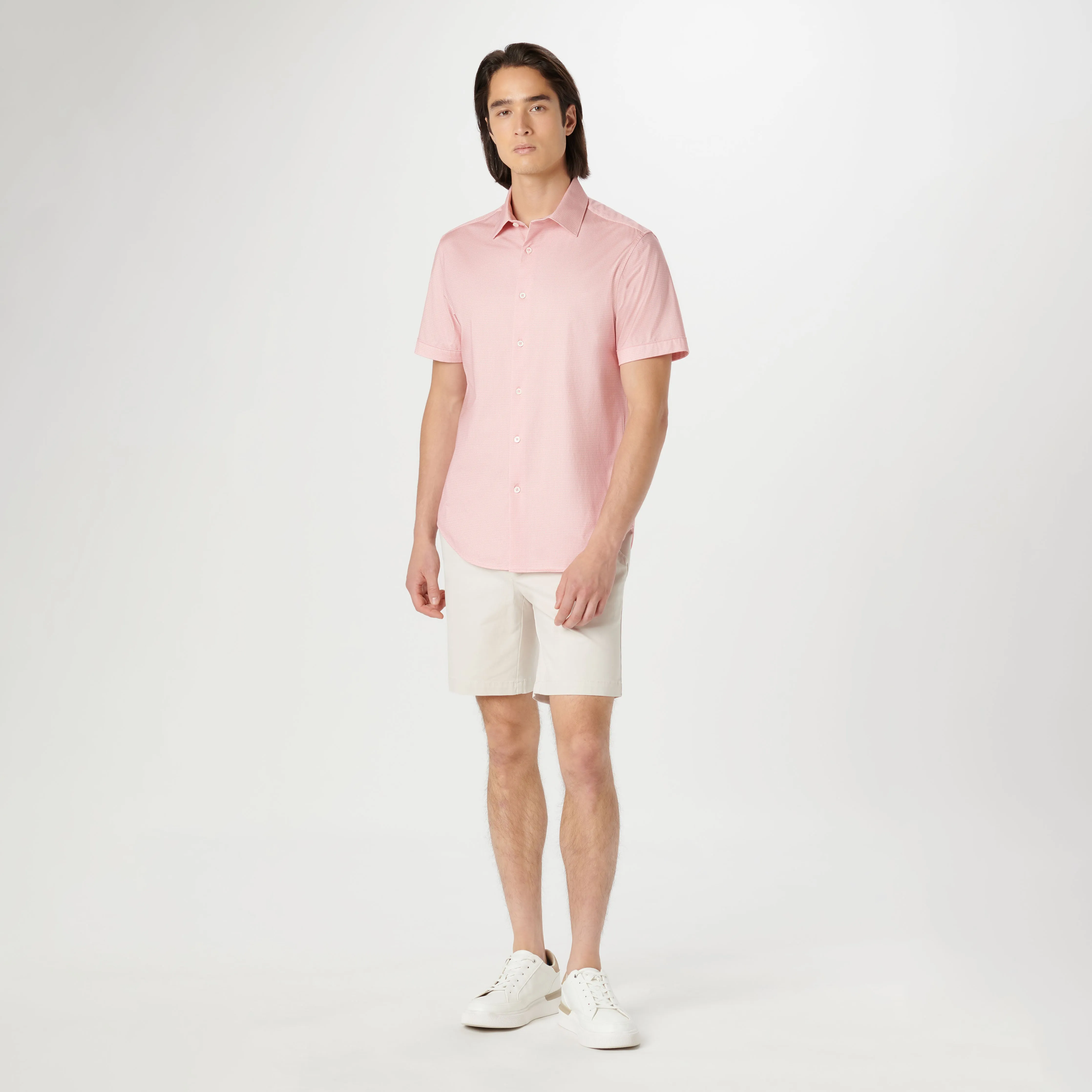 Miles Pin Dot OoohCotton Short Sleeve Shirt