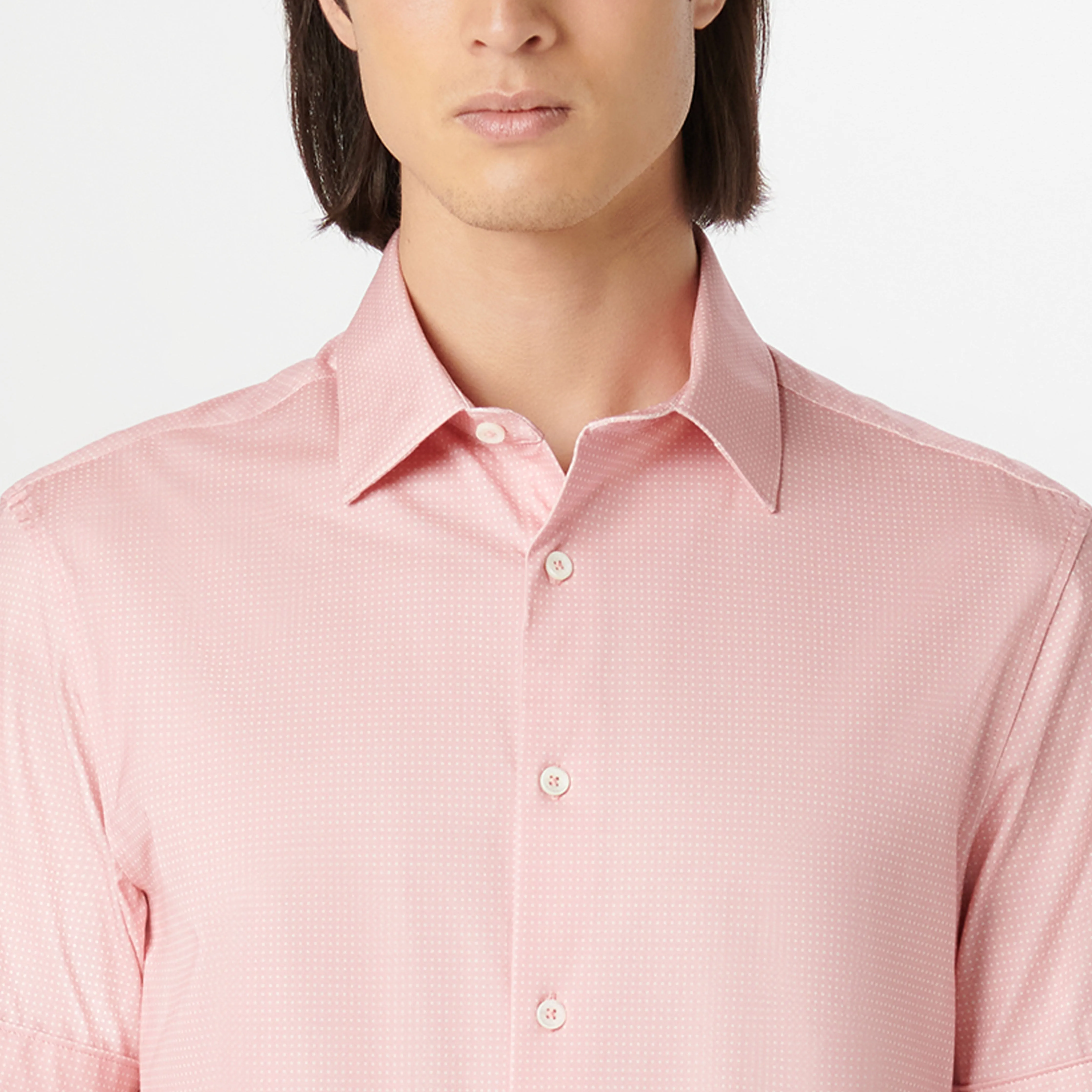 Miles Pin Dot OoohCotton Short Sleeve Shirt