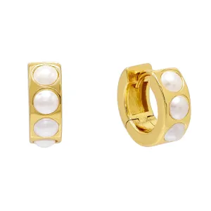 Mini Pearl Huggie Earring