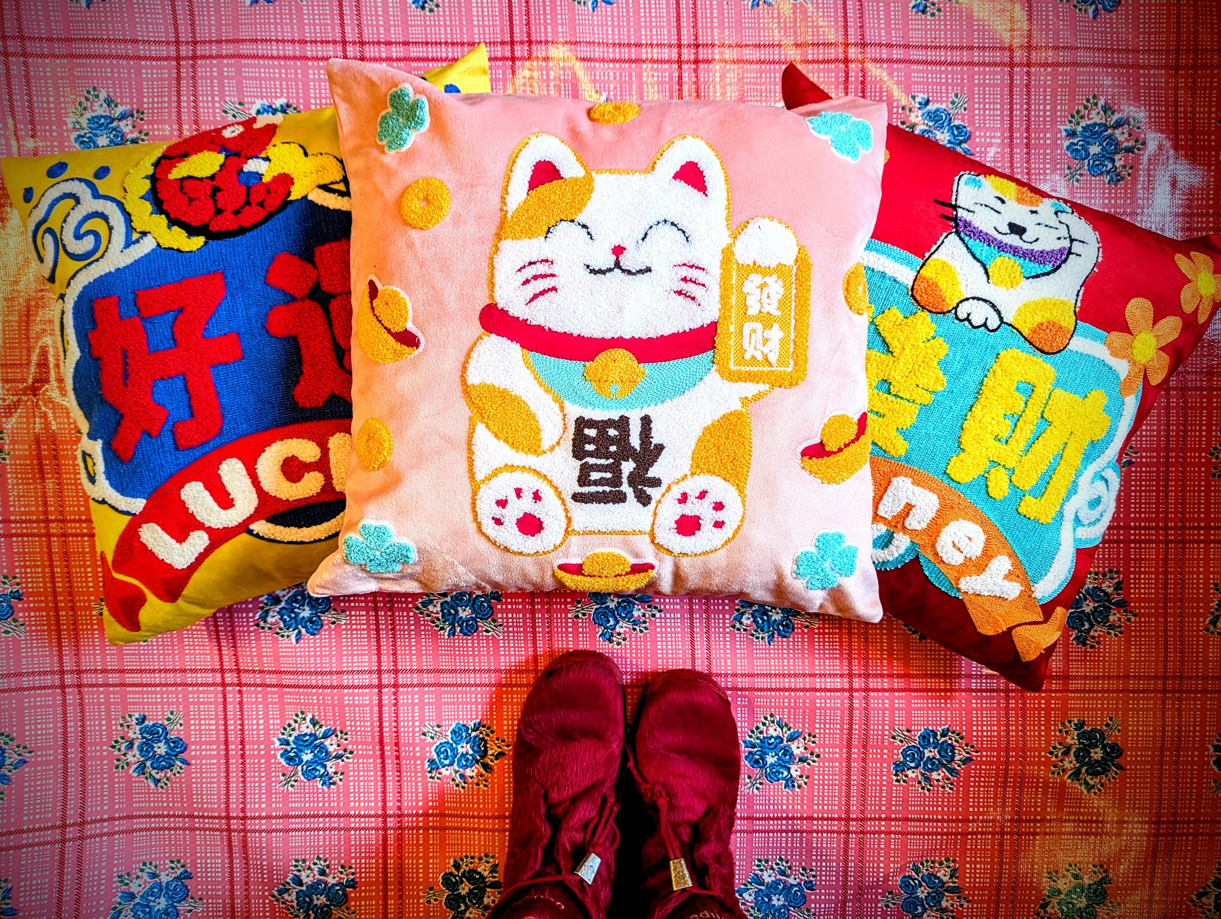 Money Lucky tufty cushions !!!