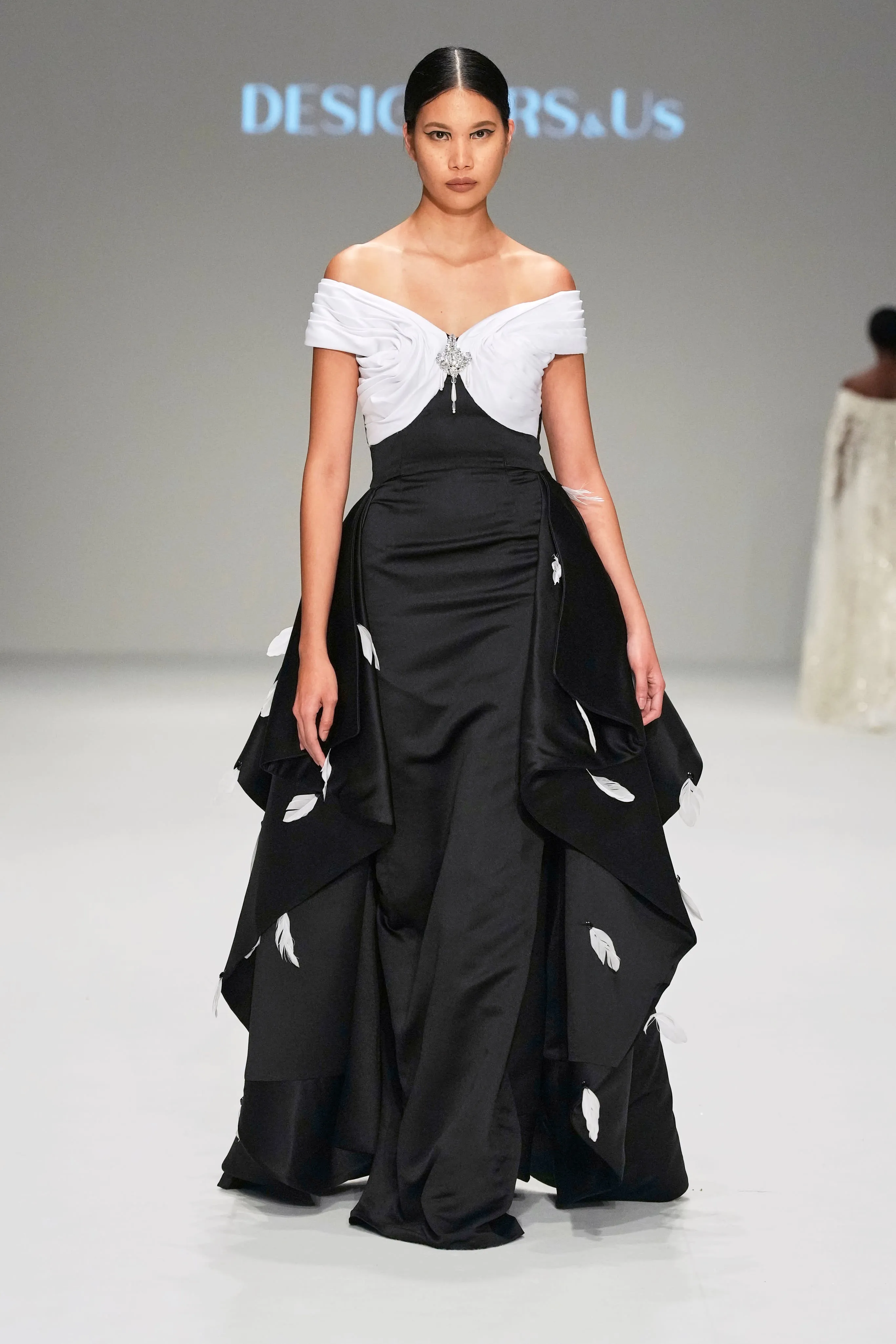 Monochrome Serenade Dress