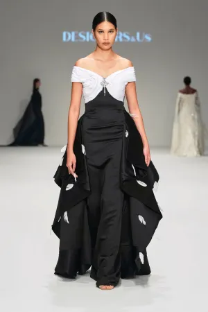Monochrome Serenade Dress