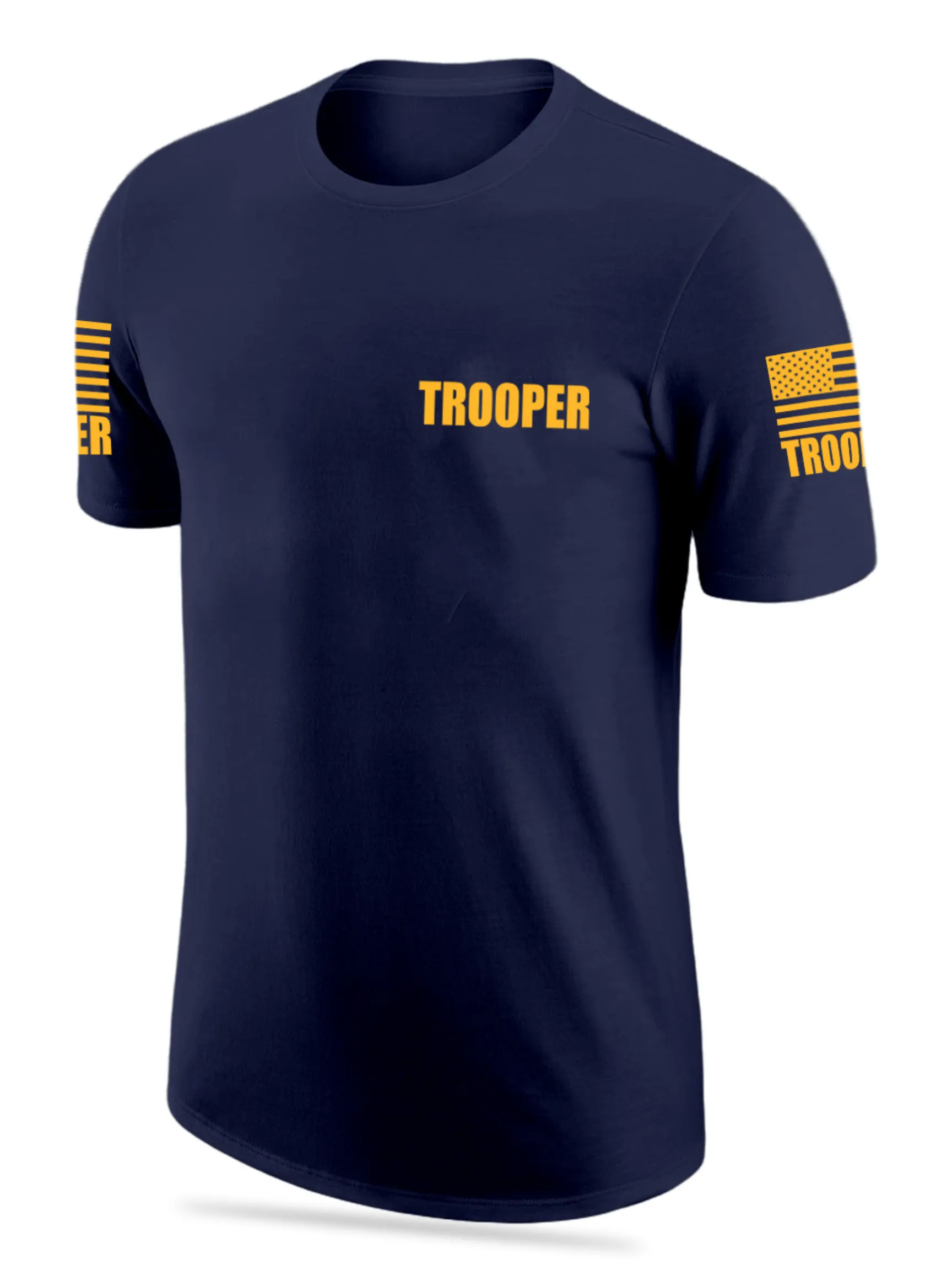 Navy Blue Trooper Men's Shirt - Short Sleeve (Golden Yellow)