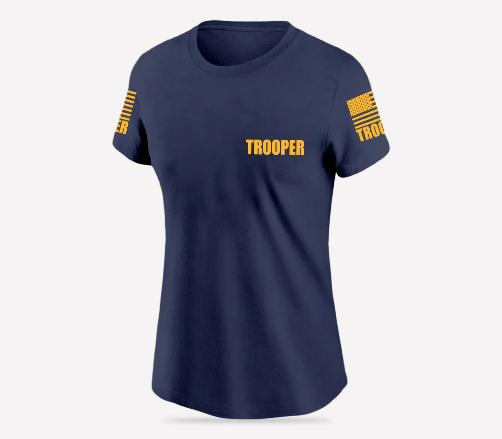 Navy Blue Trooper Women's Shirt - Short Sleeve (Golden Yellow)