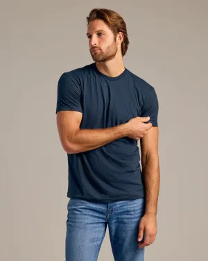 Navy Short Sleeve Crew Neck Tee