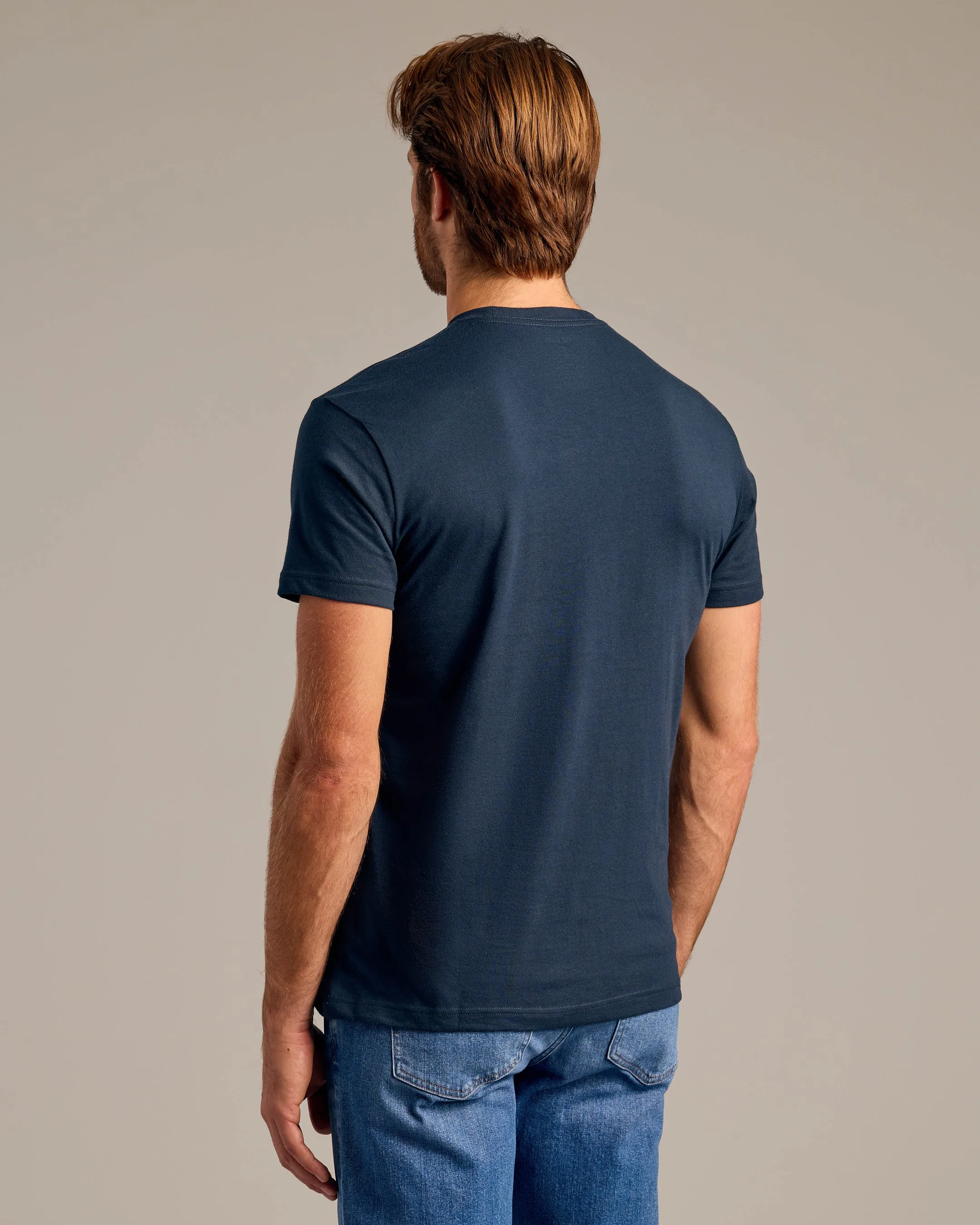 Navy Short Sleeve Crew Neck Tee