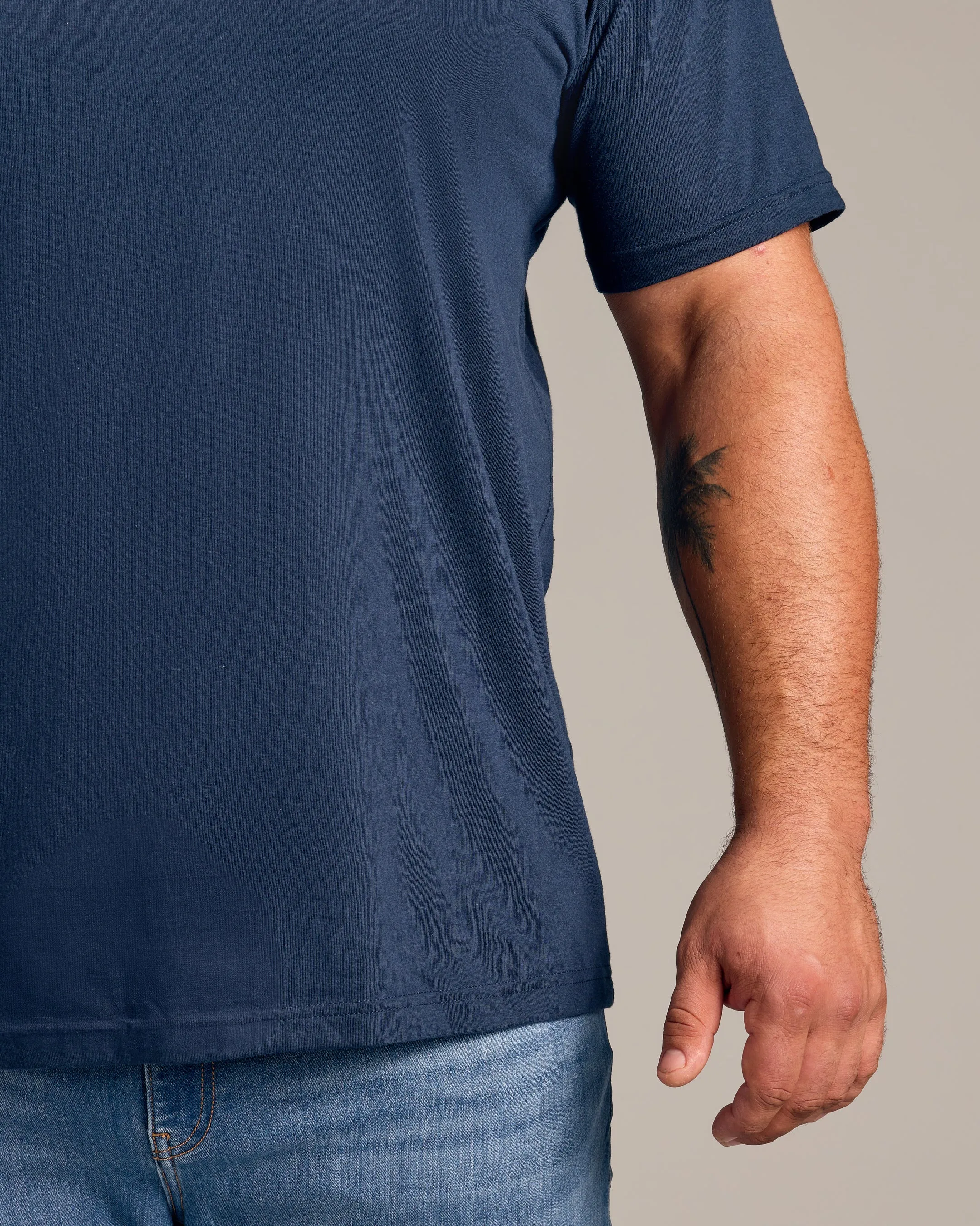 Navy Short Sleeve Crew Neck Tee