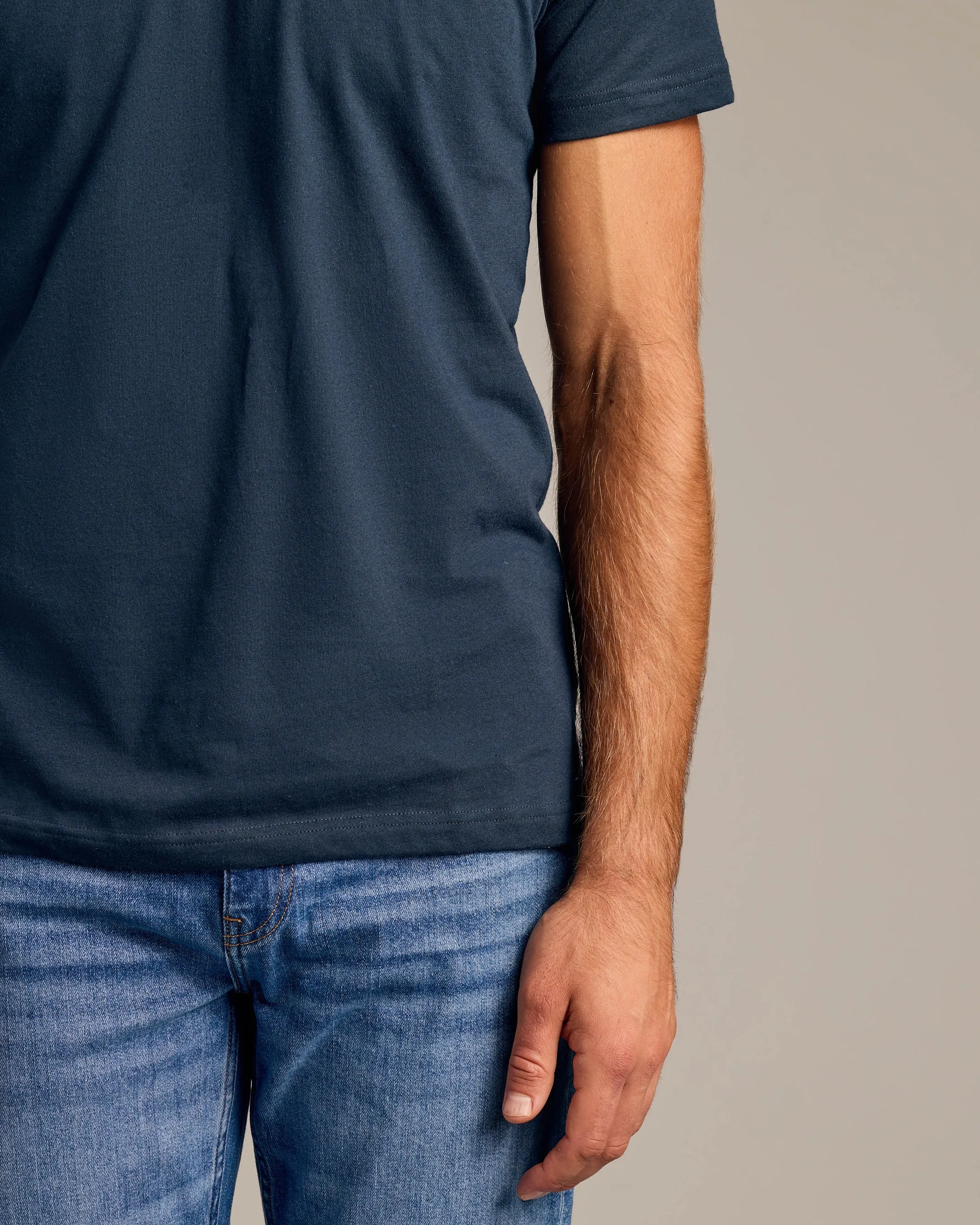 Navy Short Sleeve Crew Neck Tee