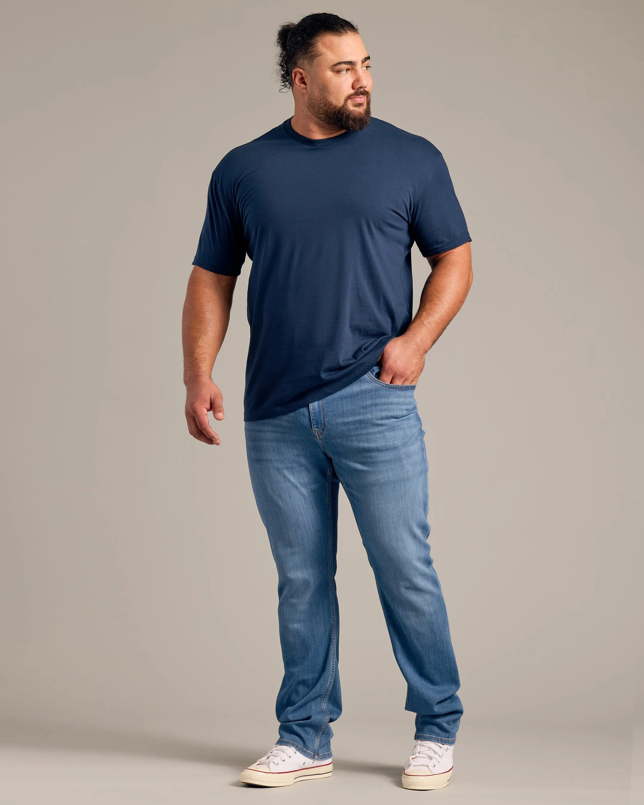 Navy Short Sleeve Crew Neck Tee