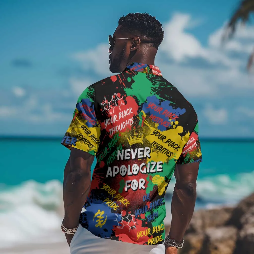 Never Apologize For Being Black Hawaiian Shirt DT02