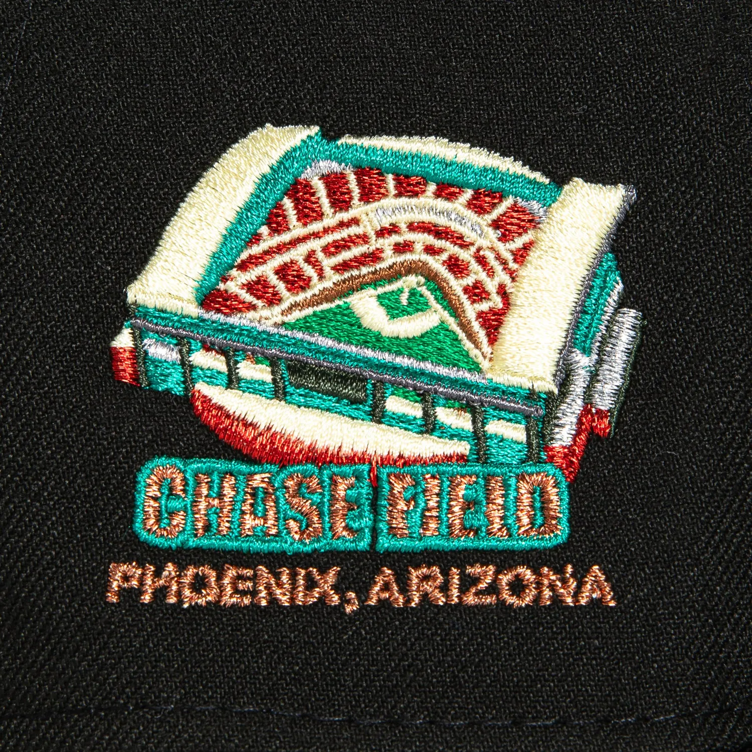 New Era 59Fifty Arizona Diamondbacks Chase Field Patch Upside Down Hat - Black, Ivory, Metallic Copper
