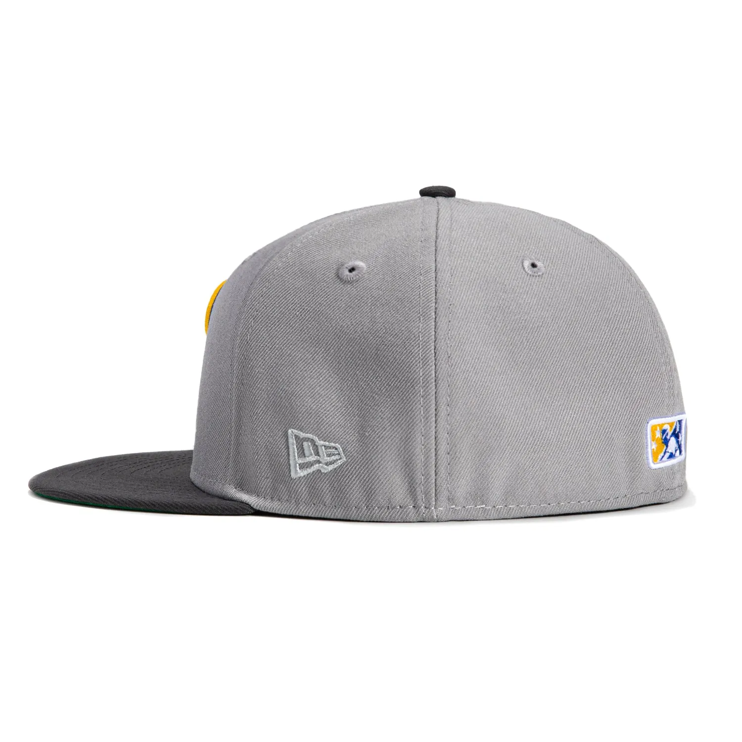 New Era 59Fifty Rochester Red Wings International League Patch Hat - Grey, Graphite, Gold