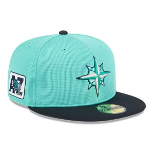 New Era 59Fifty Seattle Mariners 2025 Spring Training Patch Hat - Mint, Navy