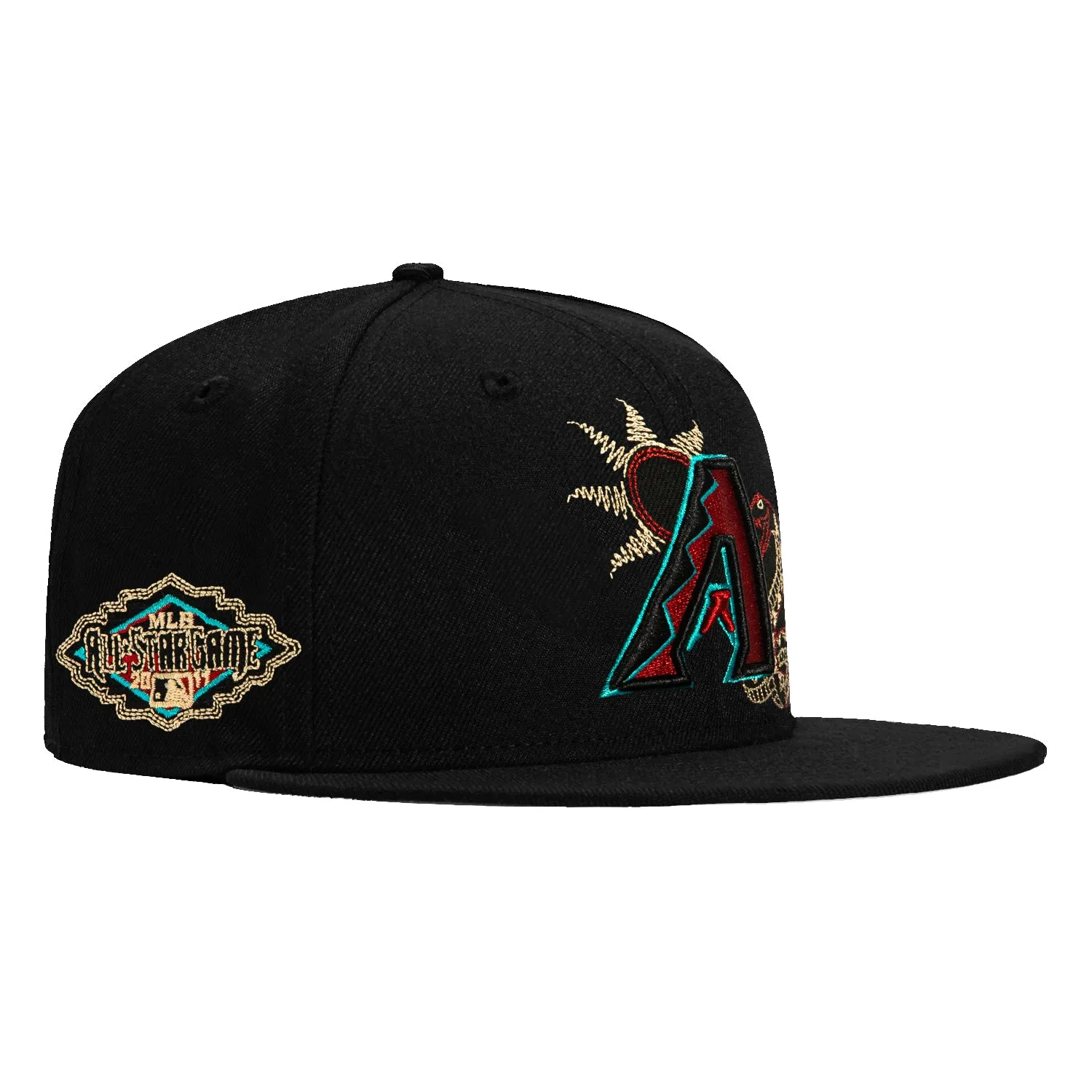 New Era 59Fifty State Stitch Arizona Diamondbacks 2011 All Star Game Patch Hat - Black