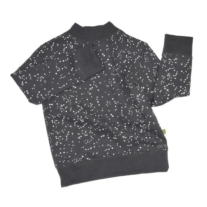 Nui Organics Organic Cotton Fleece Top - Charcoal