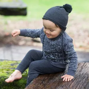 Nui Organics Organic Cotton Fleece Top - Charcoal