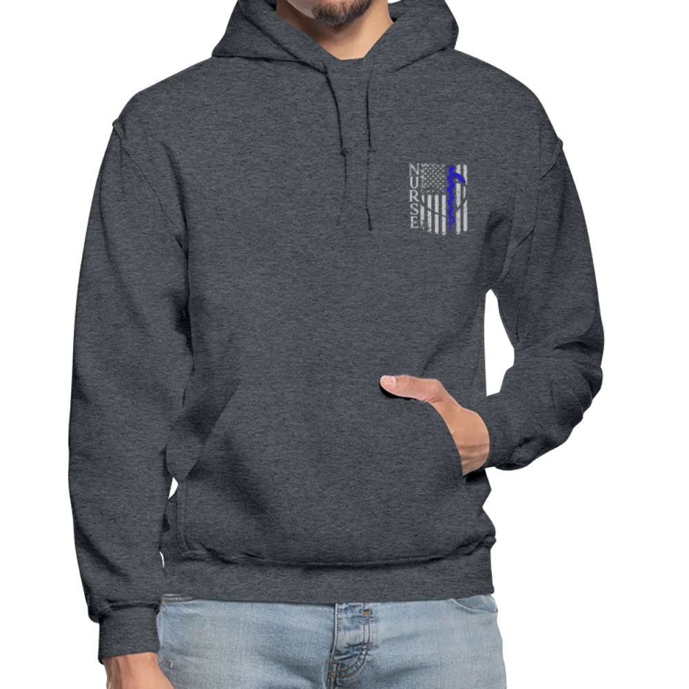 Nurse Flag Rod of Asclepius Gildan Heavy Blend Adult Hoodie