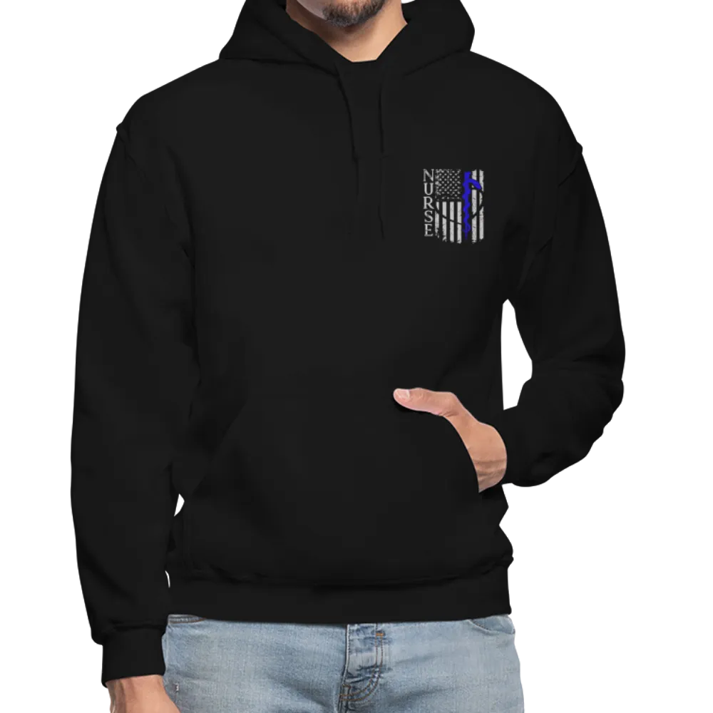 Nurse Flag Rod of Asclepius Gildan Heavy Blend Adult Hoodie