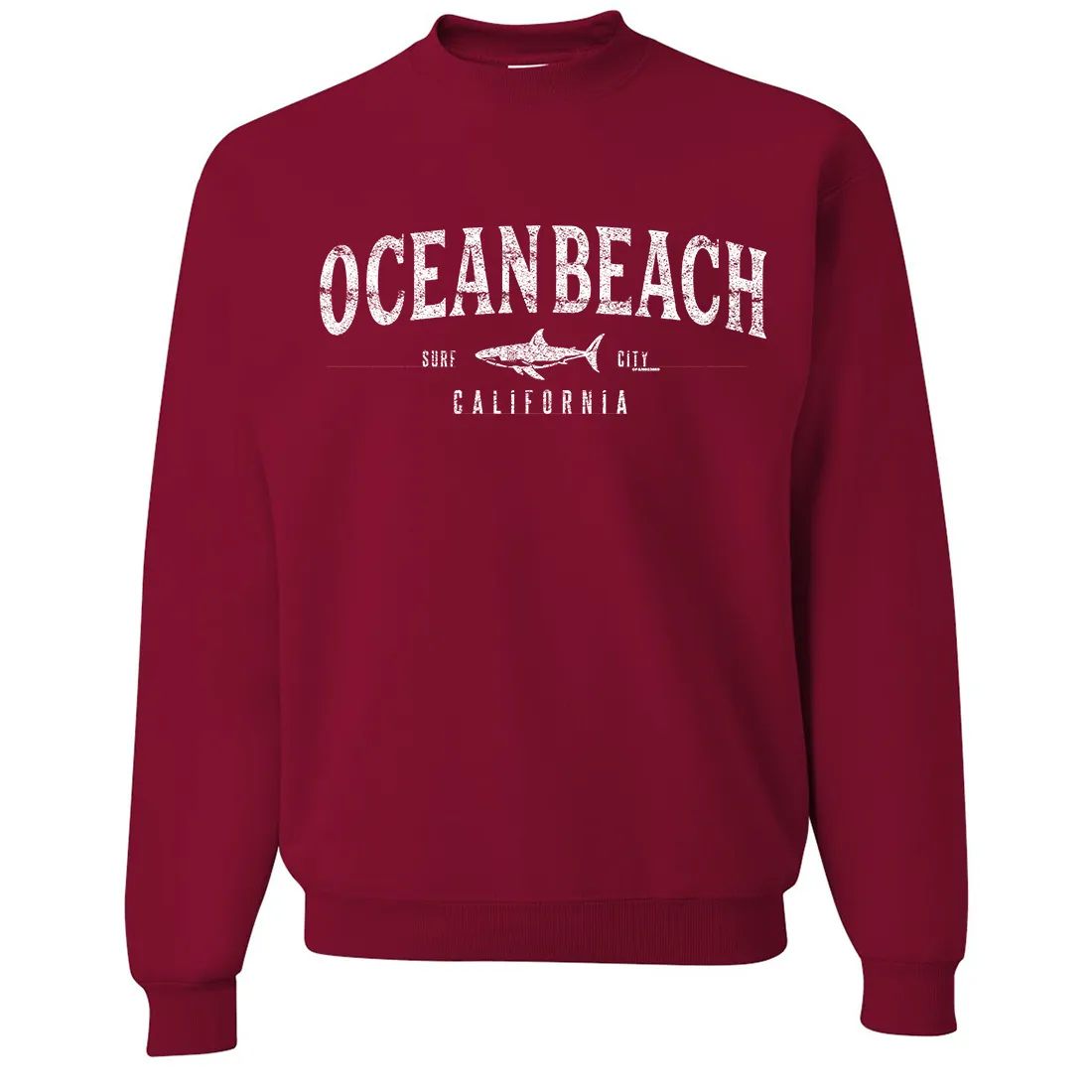 Ocean Beach California Crewneck Sweatshirt