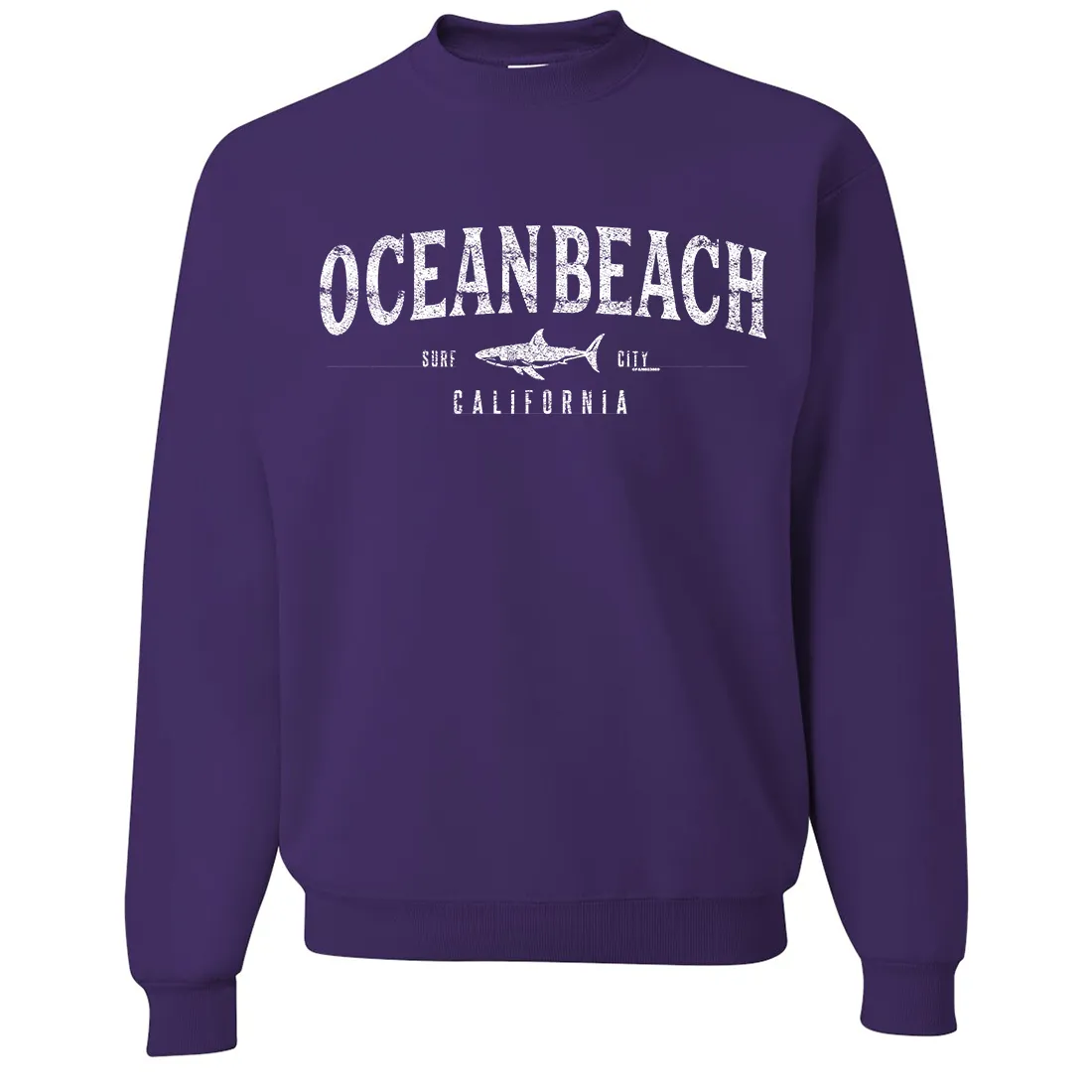 Ocean Beach California Crewneck Sweatshirt