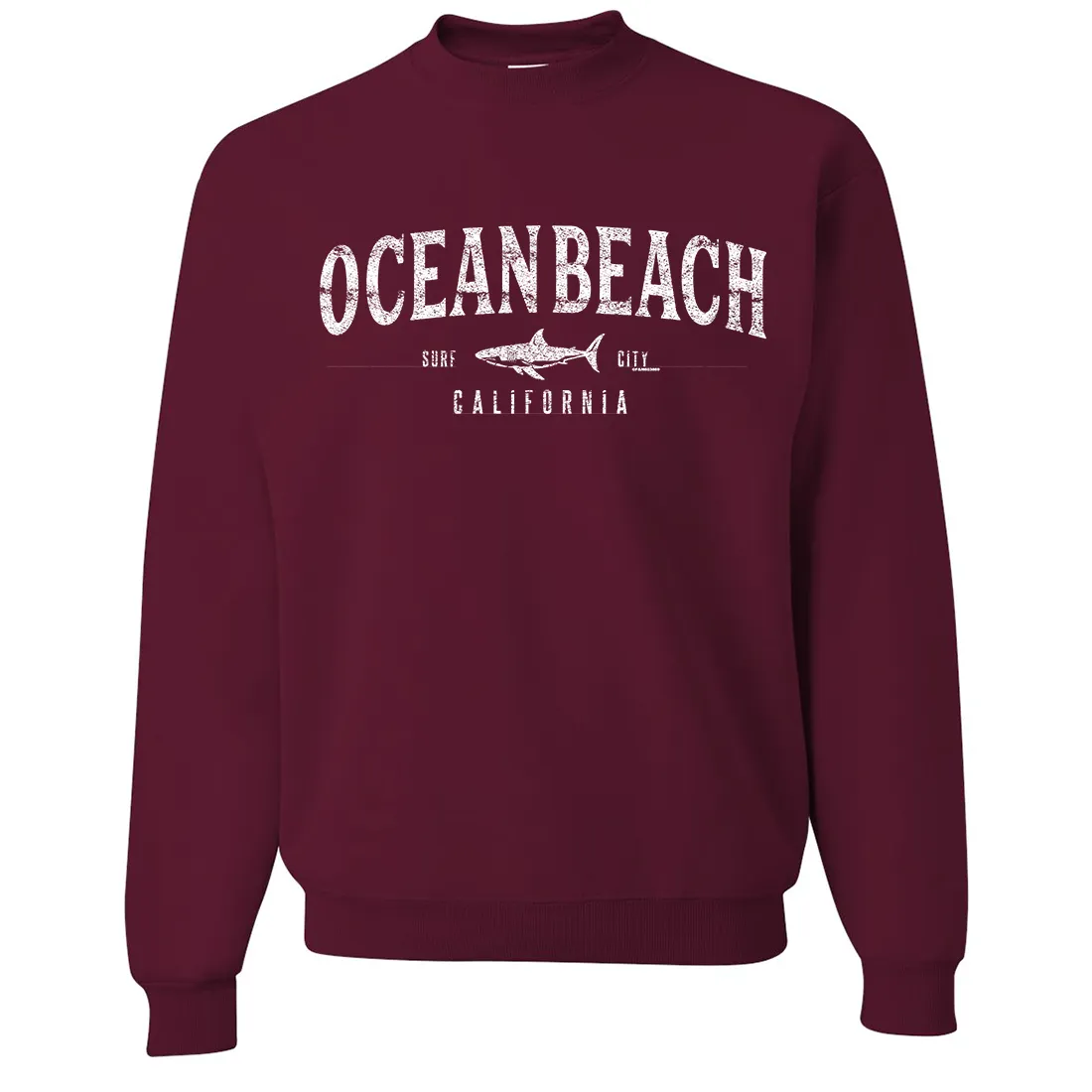 Ocean Beach California Crewneck Sweatshirt
