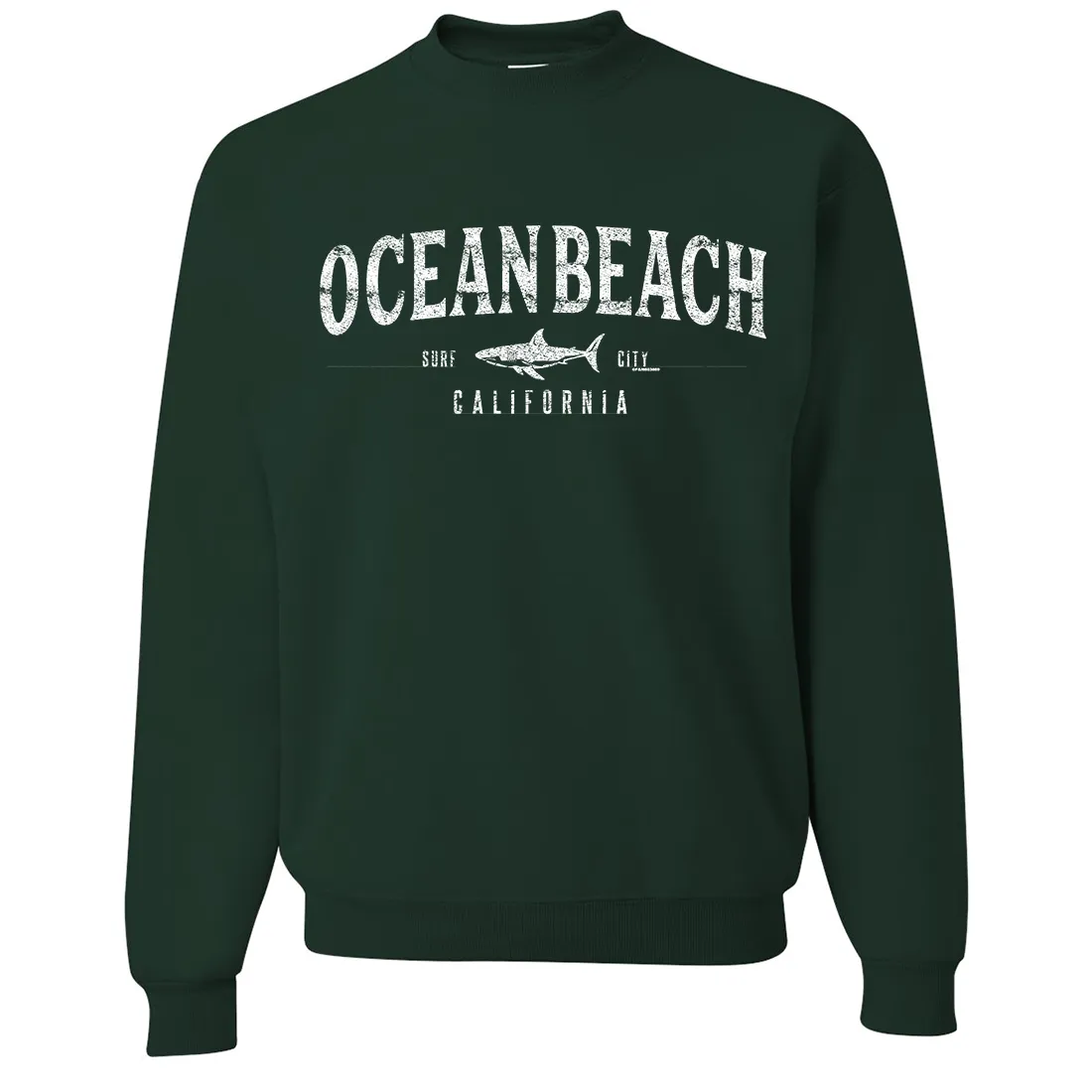 Ocean Beach California Crewneck Sweatshirt