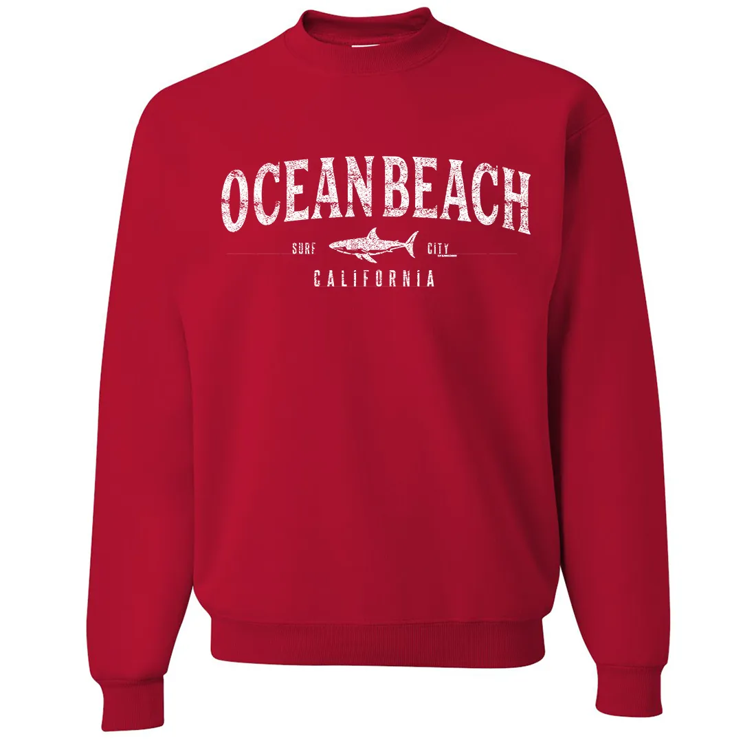 Ocean Beach California Crewneck Sweatshirt