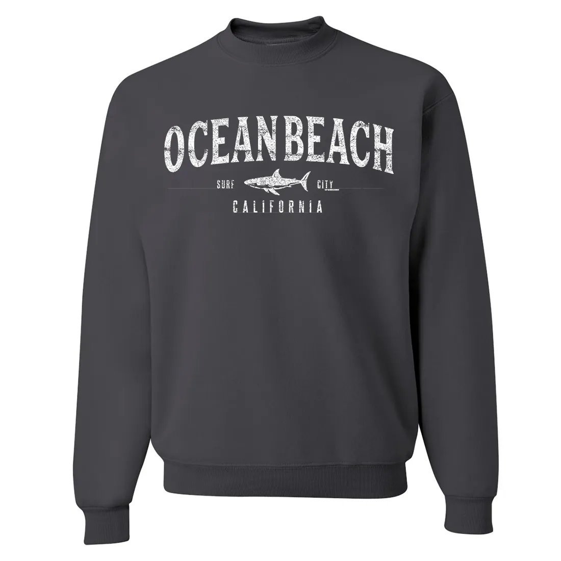 Ocean Beach California Crewneck Sweatshirt