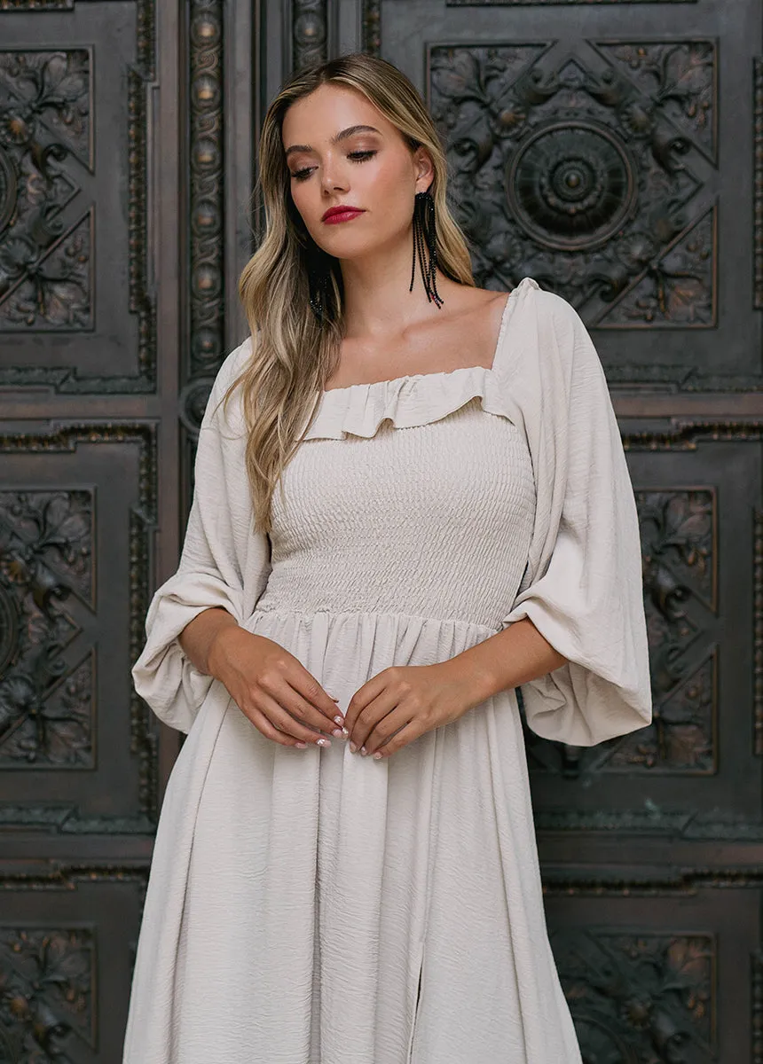 Odette Dress in Ecru
