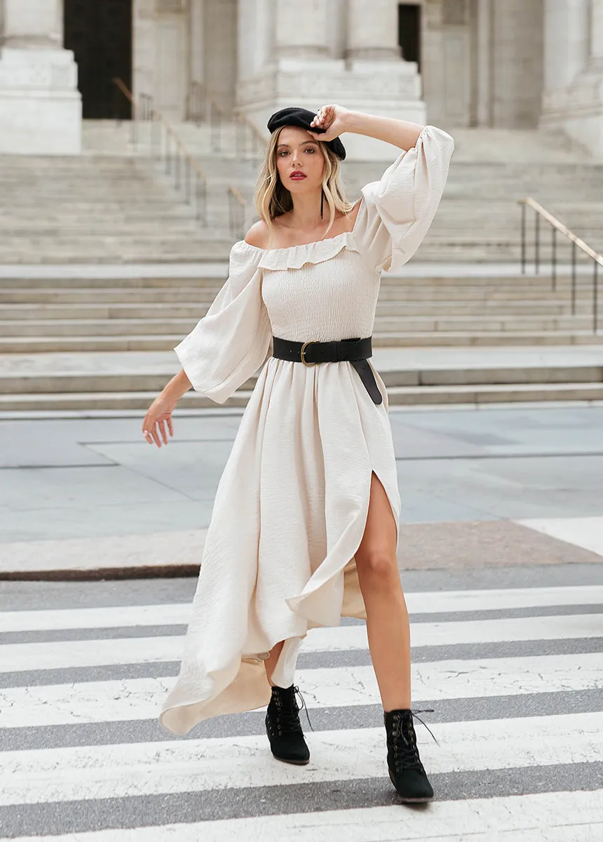 Odette Dress in Ecru