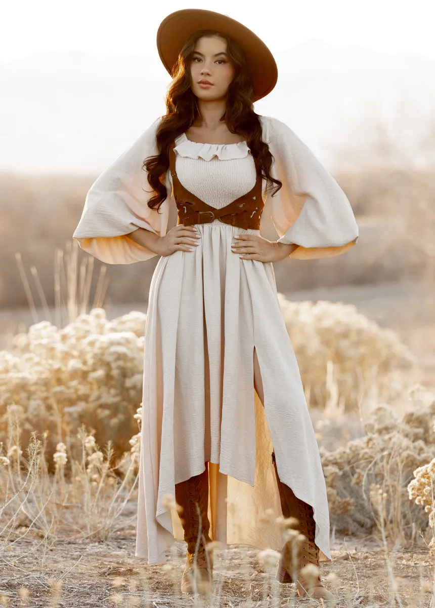 Odette Dress in Ecru