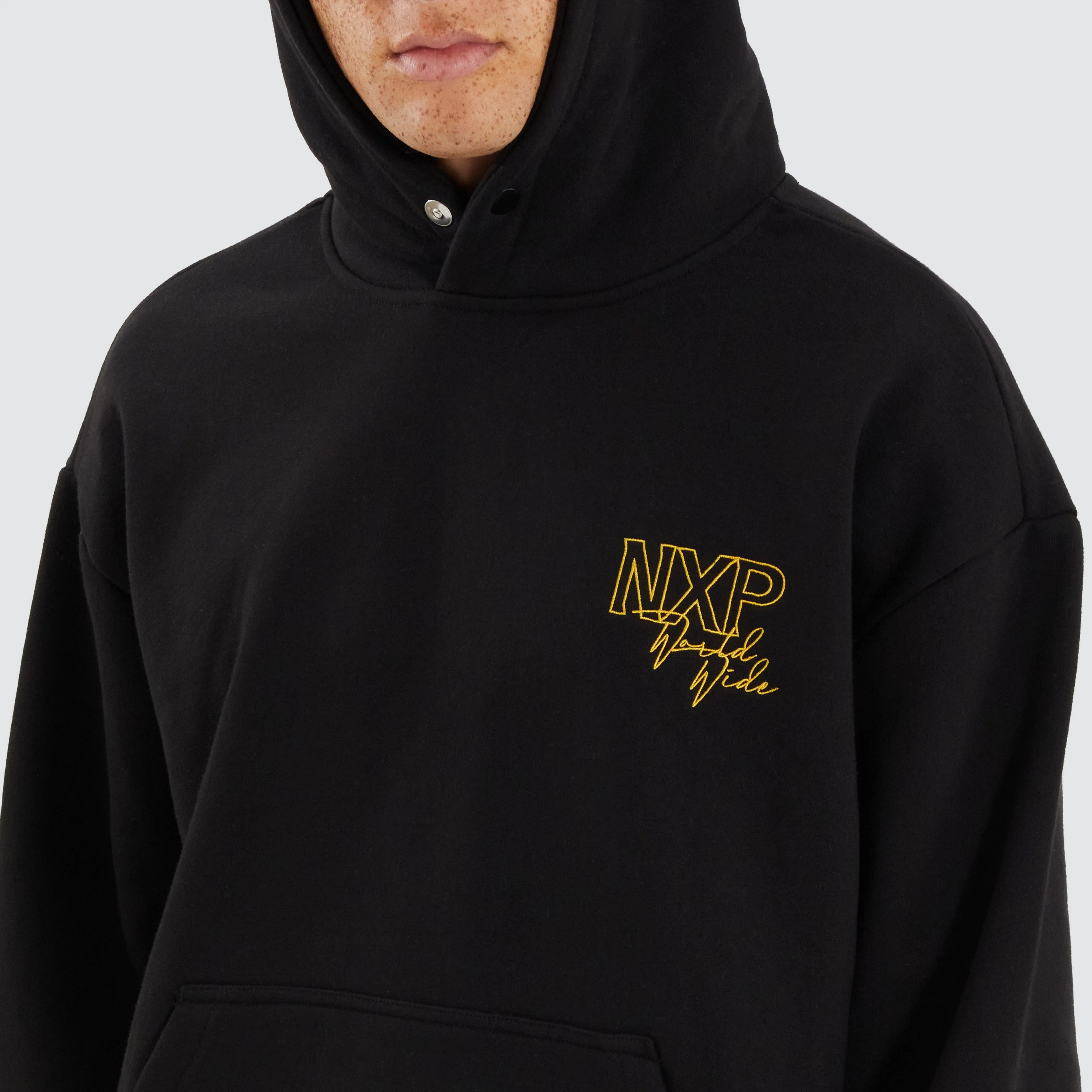 Olympia Box Fit Hoodie Jet Black