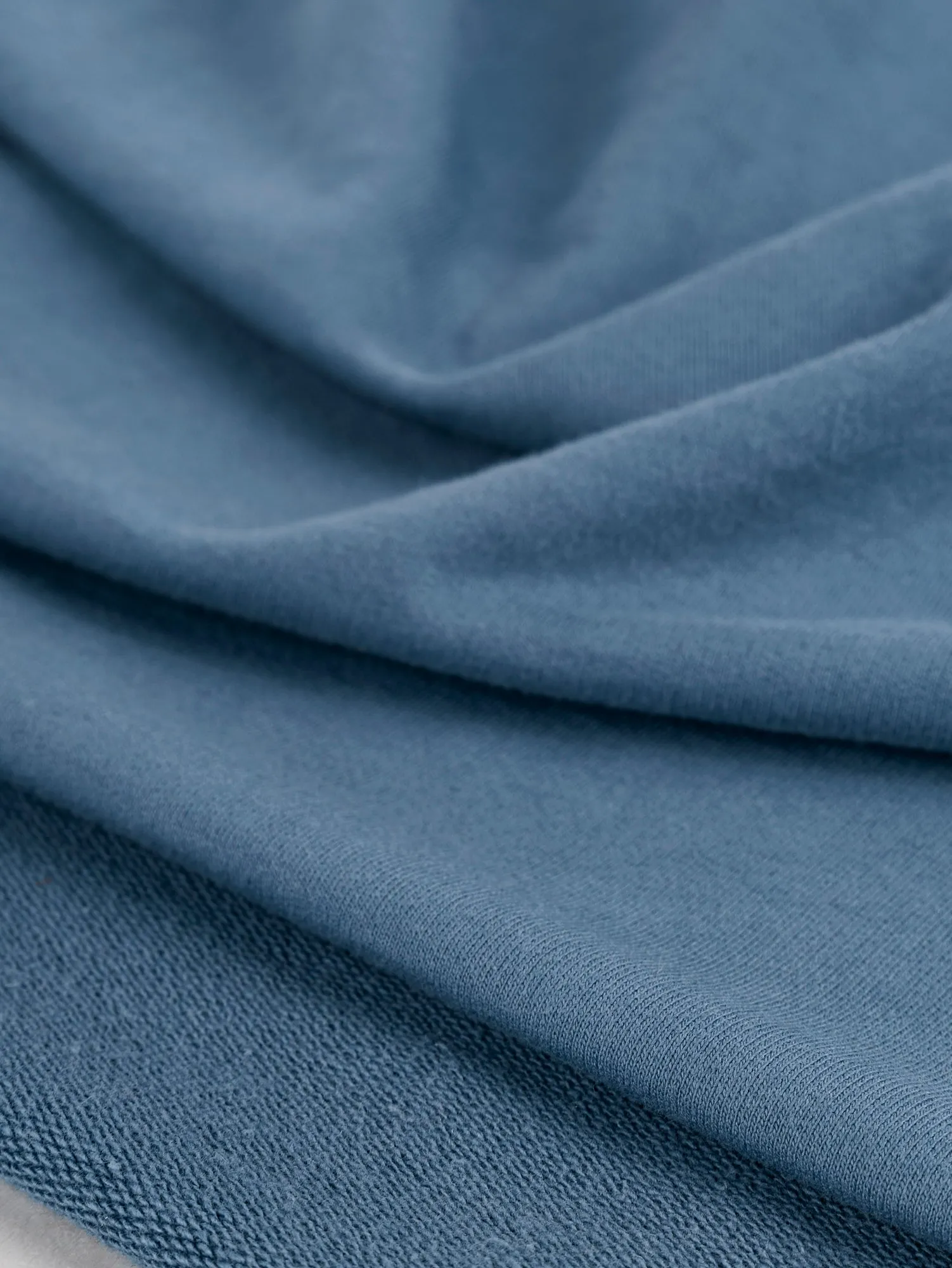 Organic Cotton Heavy French Terry - Steel Blue