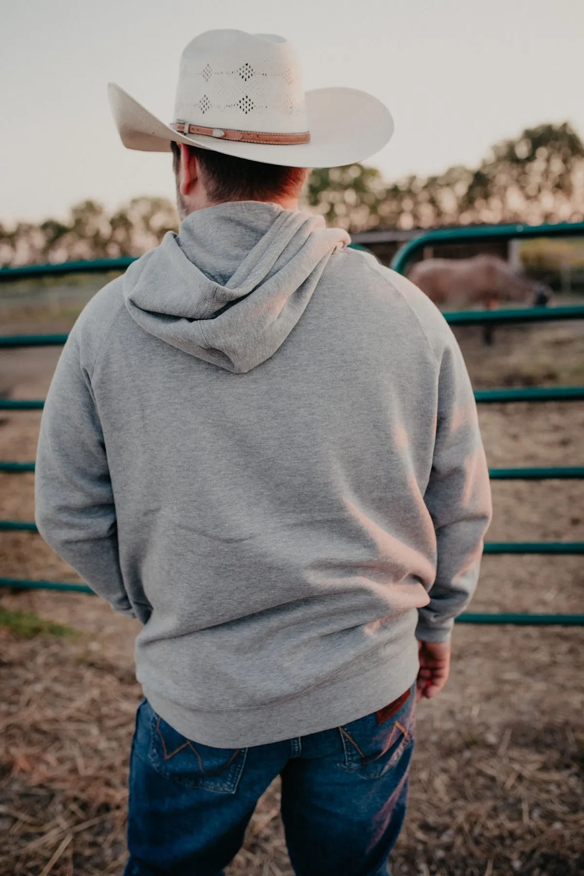 'Outlier' Men's Heather Grey Hoodie by Kimes Ranch (S-XXL)