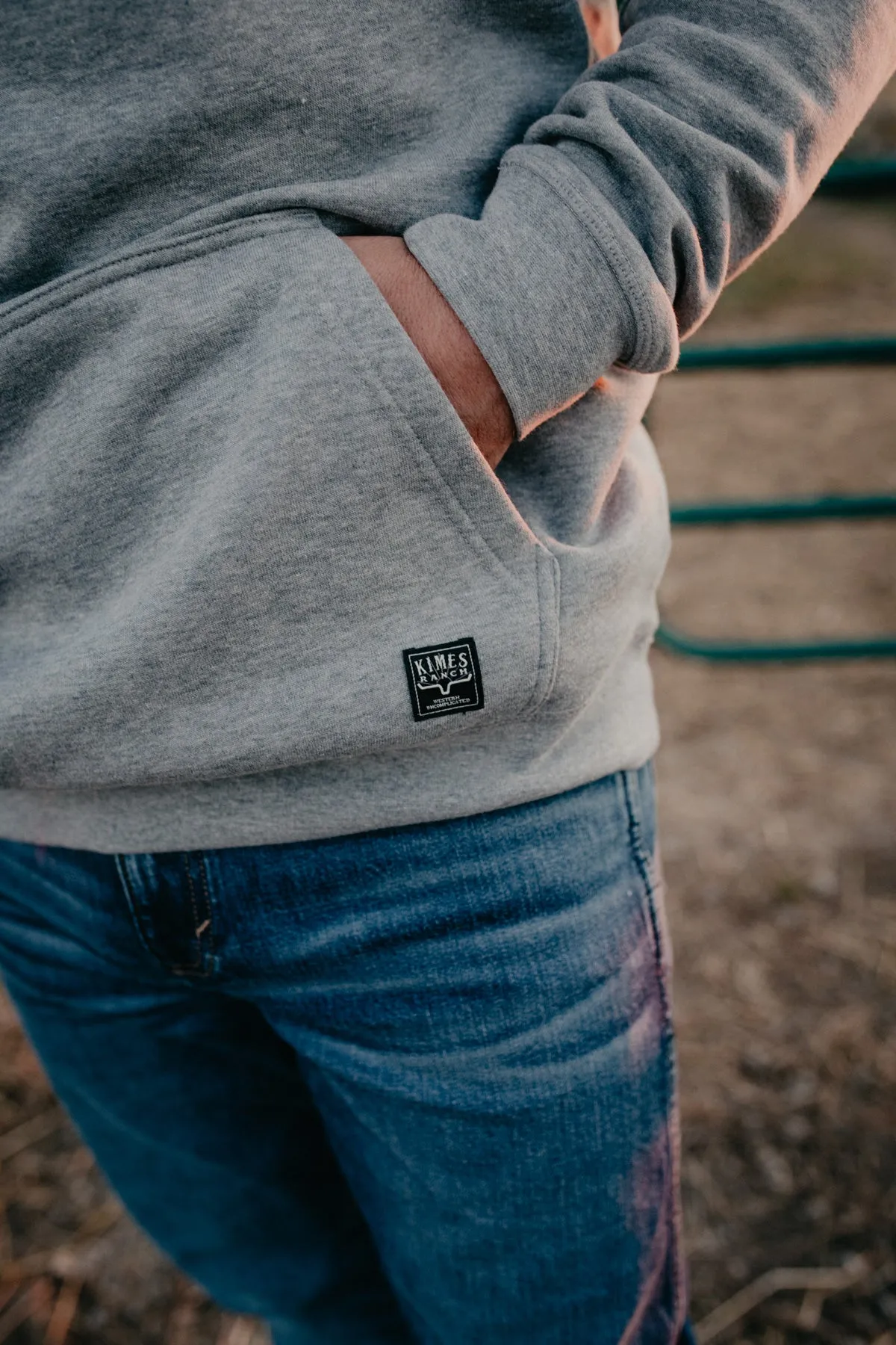 'Outlier' Men's Heather Grey Hoodie by Kimes Ranch (S-XXL)