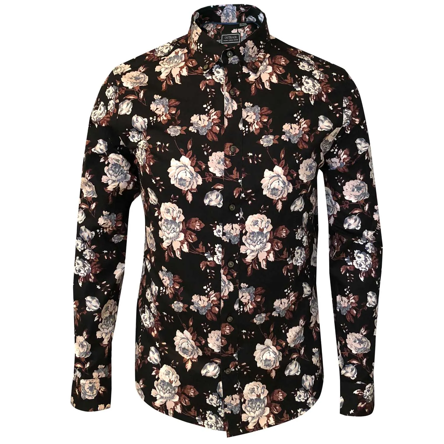 OUTRAGE - ALL OVER PRINT LONG SLEEVE SHIRT (EDWARD)