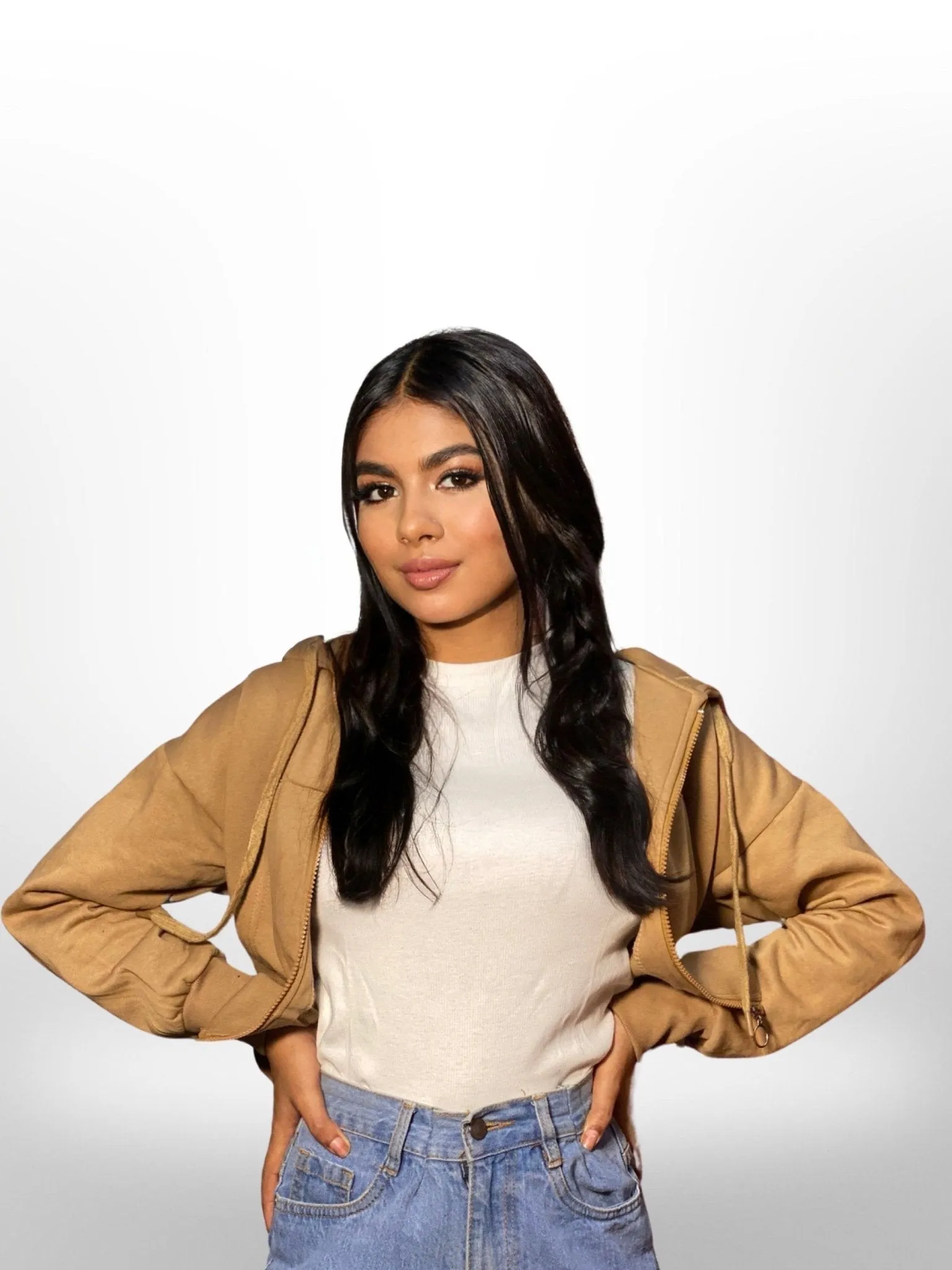 Oversized Women and Girls Hoodies|Full Sleeve|Loose fit Solid |100% Cotton Brown Color Women Cropped Oversized Hoodies