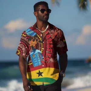 Panafest Hawaiian Shirt Ghana Tropical African Pattern LT01