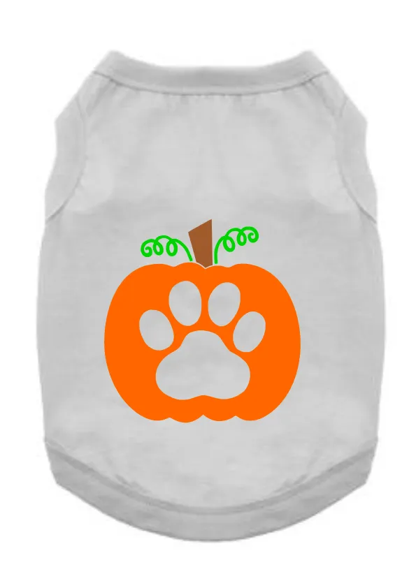 Paw Funny Halloween Tee Shirts- Paw Pumkin