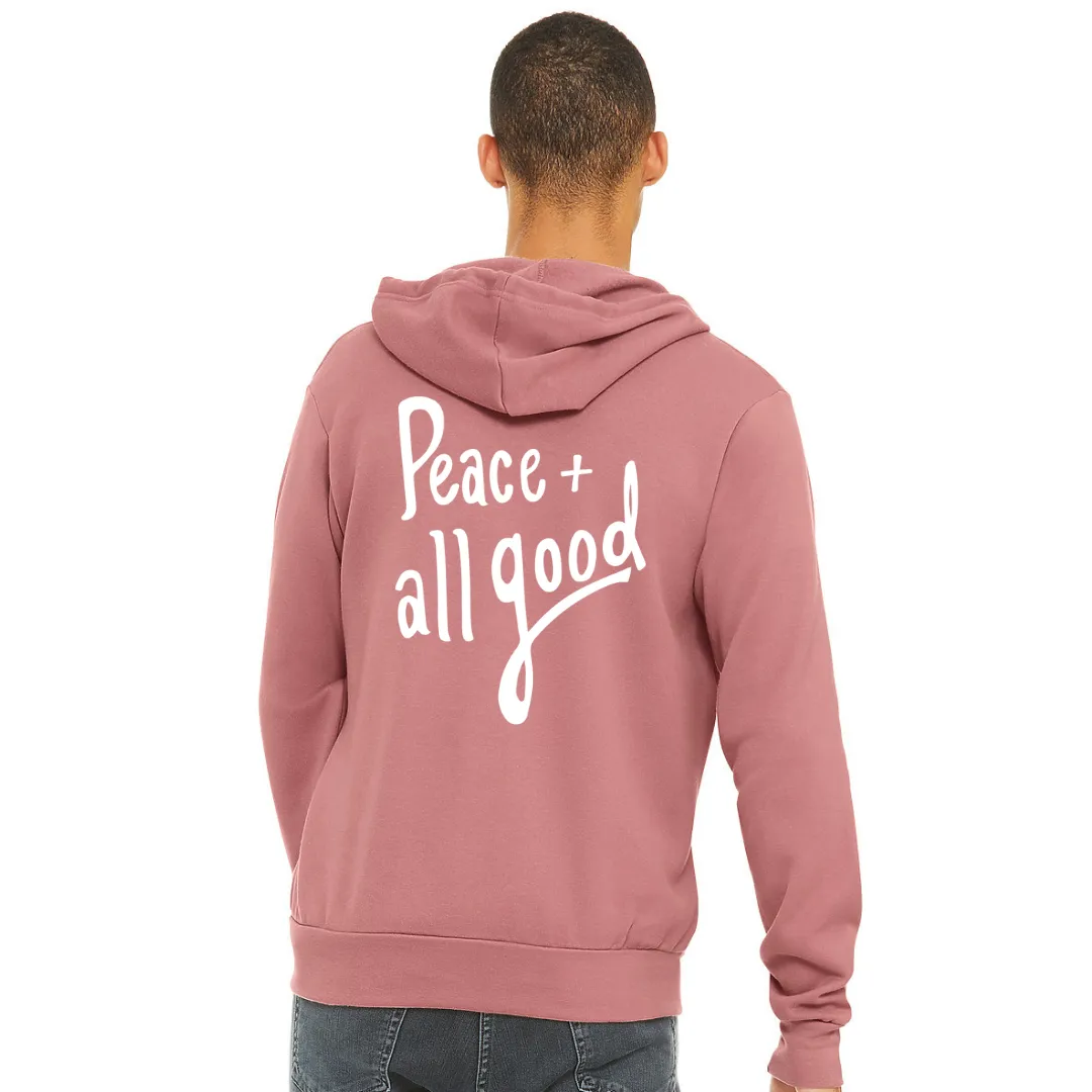 Peace   All Good Zip Up - Orchid