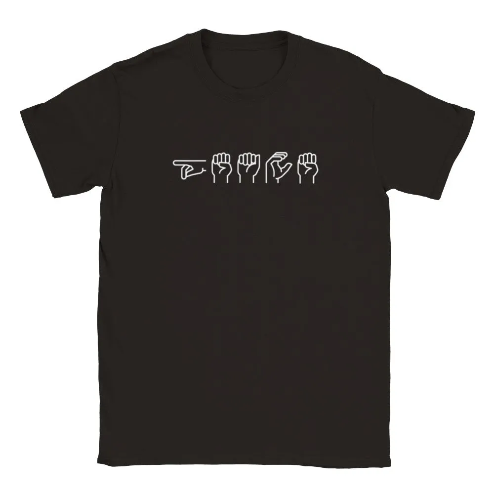 Peace in Sign Language Crewneck T-Shirt