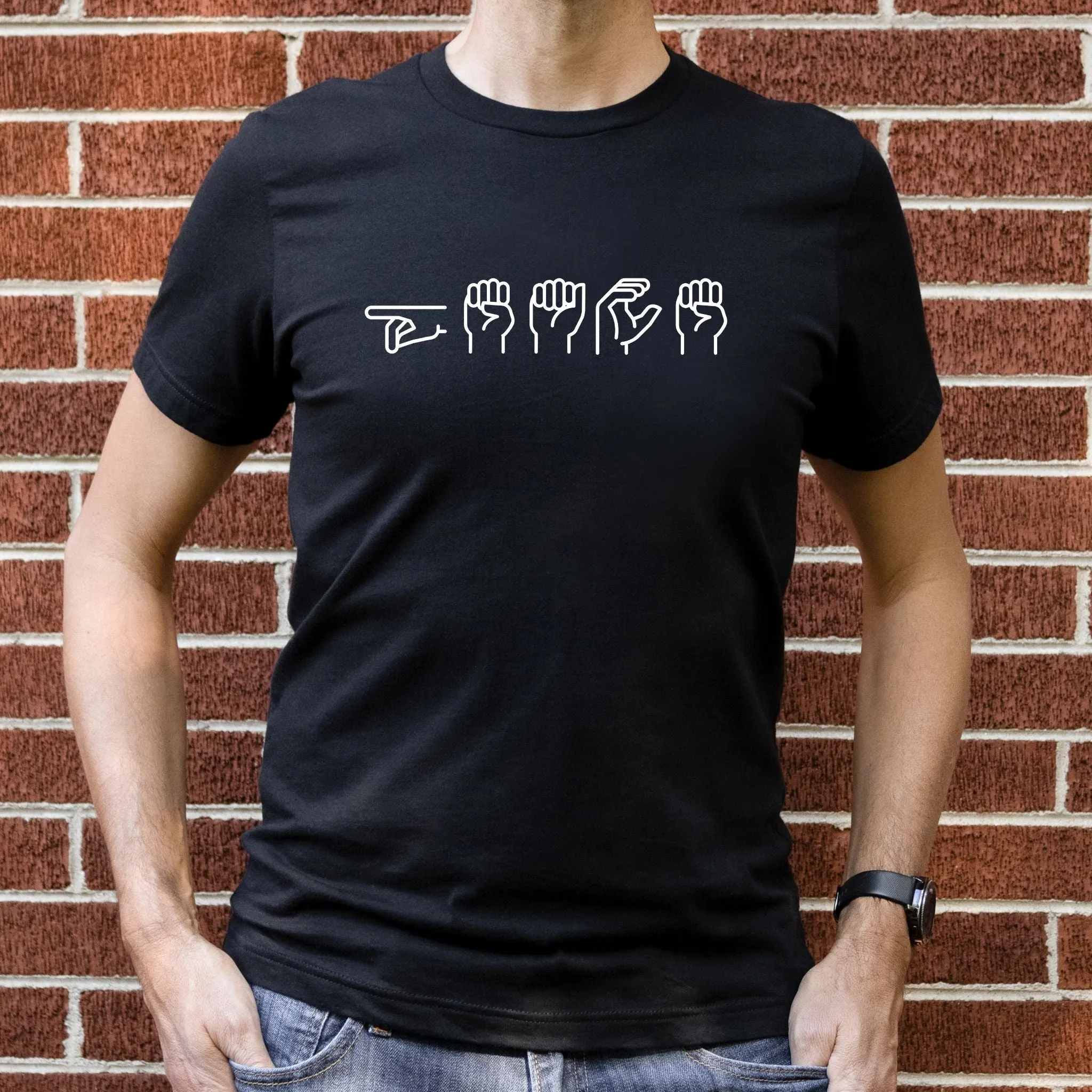 Peace in Sign Language Crewneck T-Shirt
