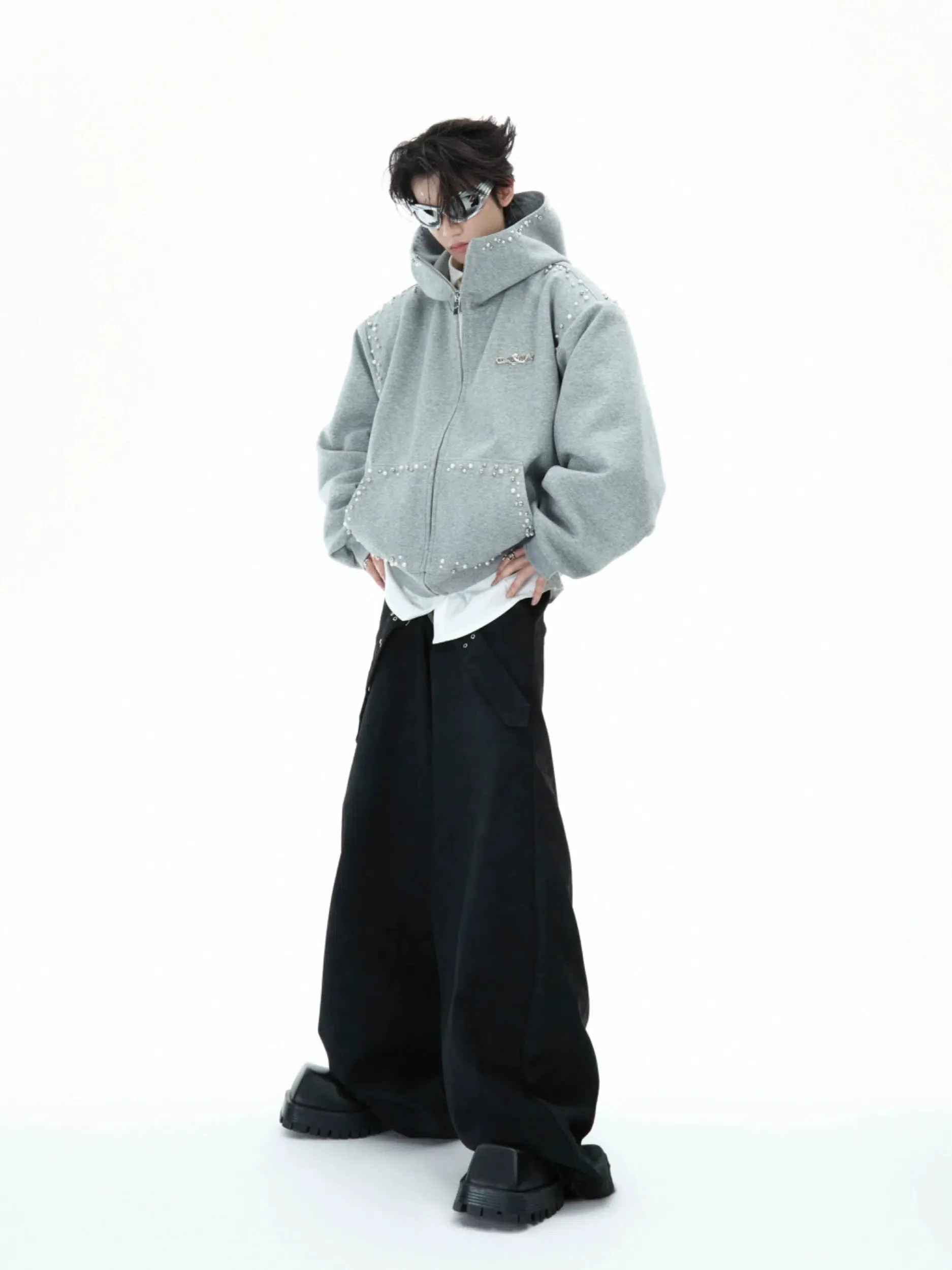 Pearl Trim Hooded Jacket