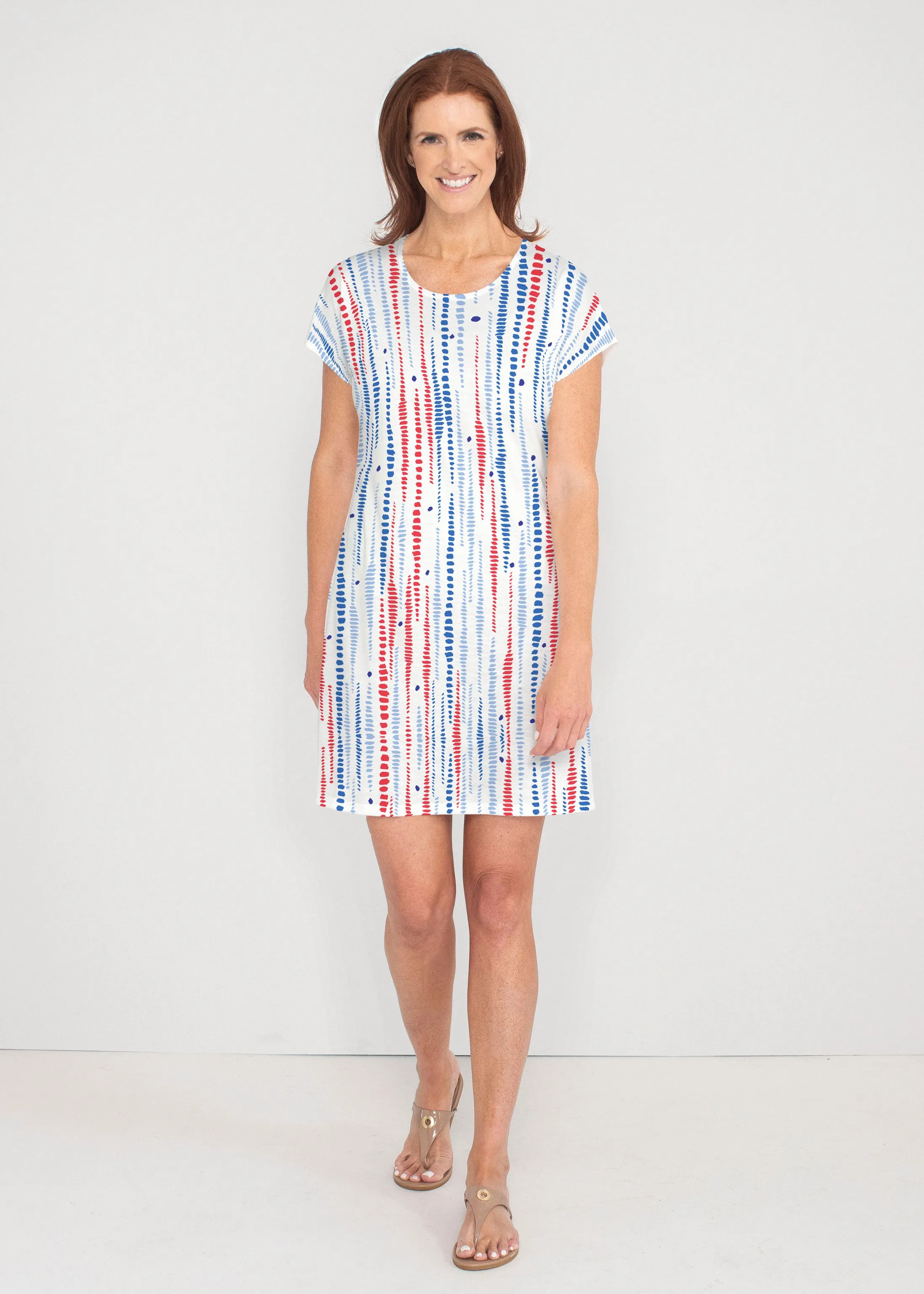 Pebble Dots Fourth (8008) ~ Lucy Tee Dress