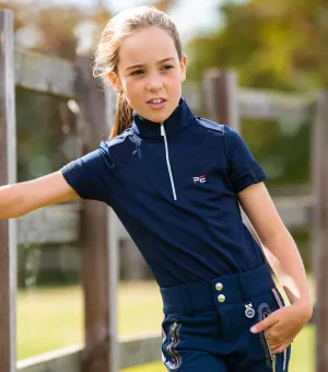 PEI Remisa Girls Technical Riding Shirt (Navy)