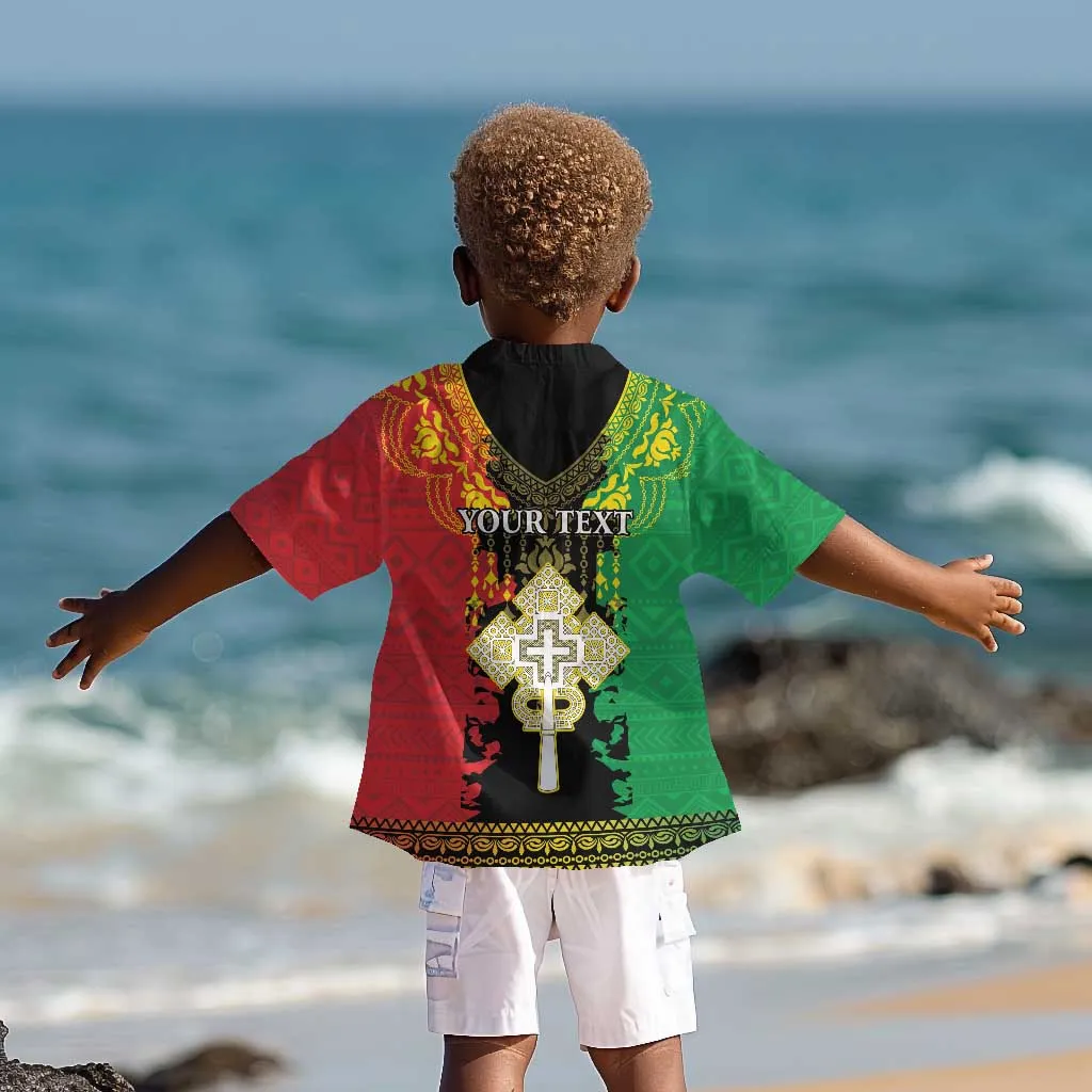 Personalised Afro Ethiopia Kid Hawaiian Shirt Lion Of Judah - African Pattern LT15
