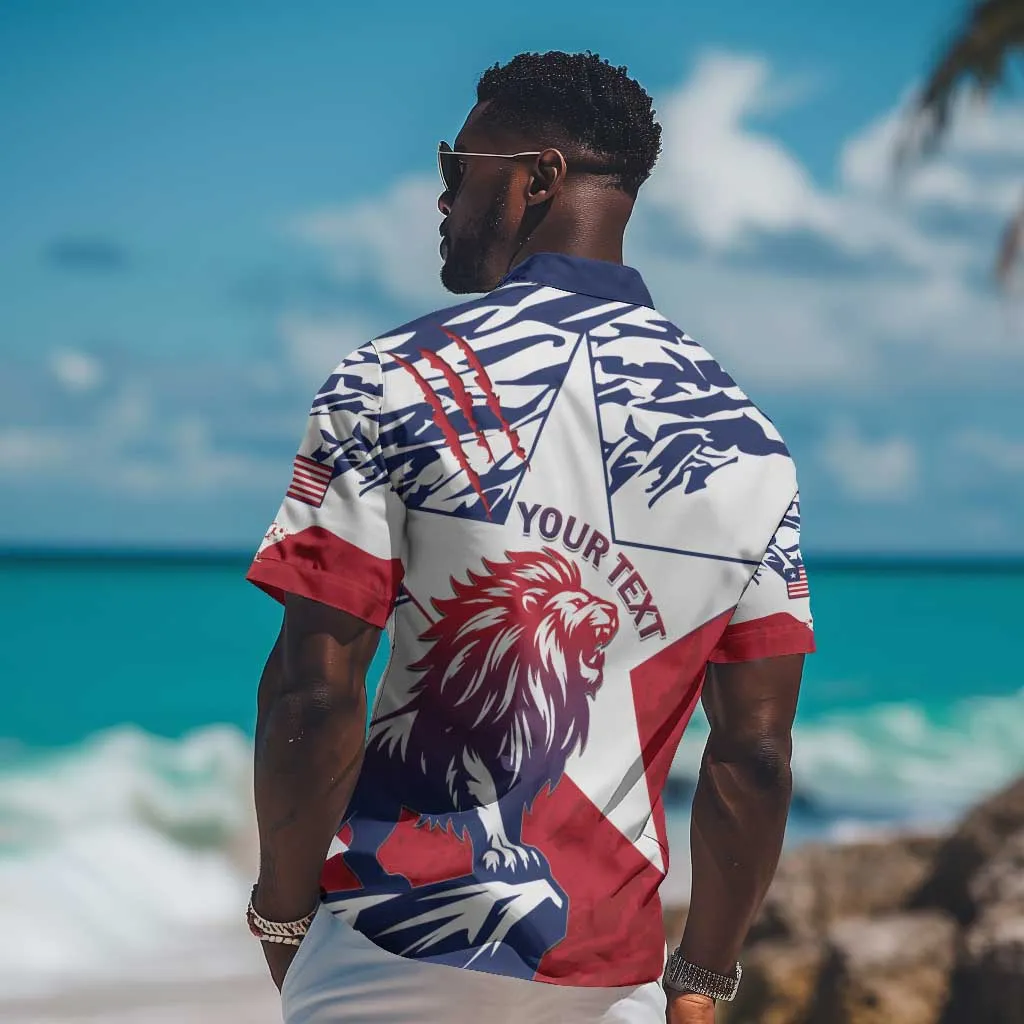 Personalised Afro Liberia Hawaiian Shirt African King Lion - Grunge Style LT15