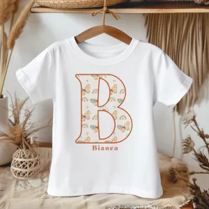 Personalised Name Boho Butterfly Theme Toddler & Kids T Shirt